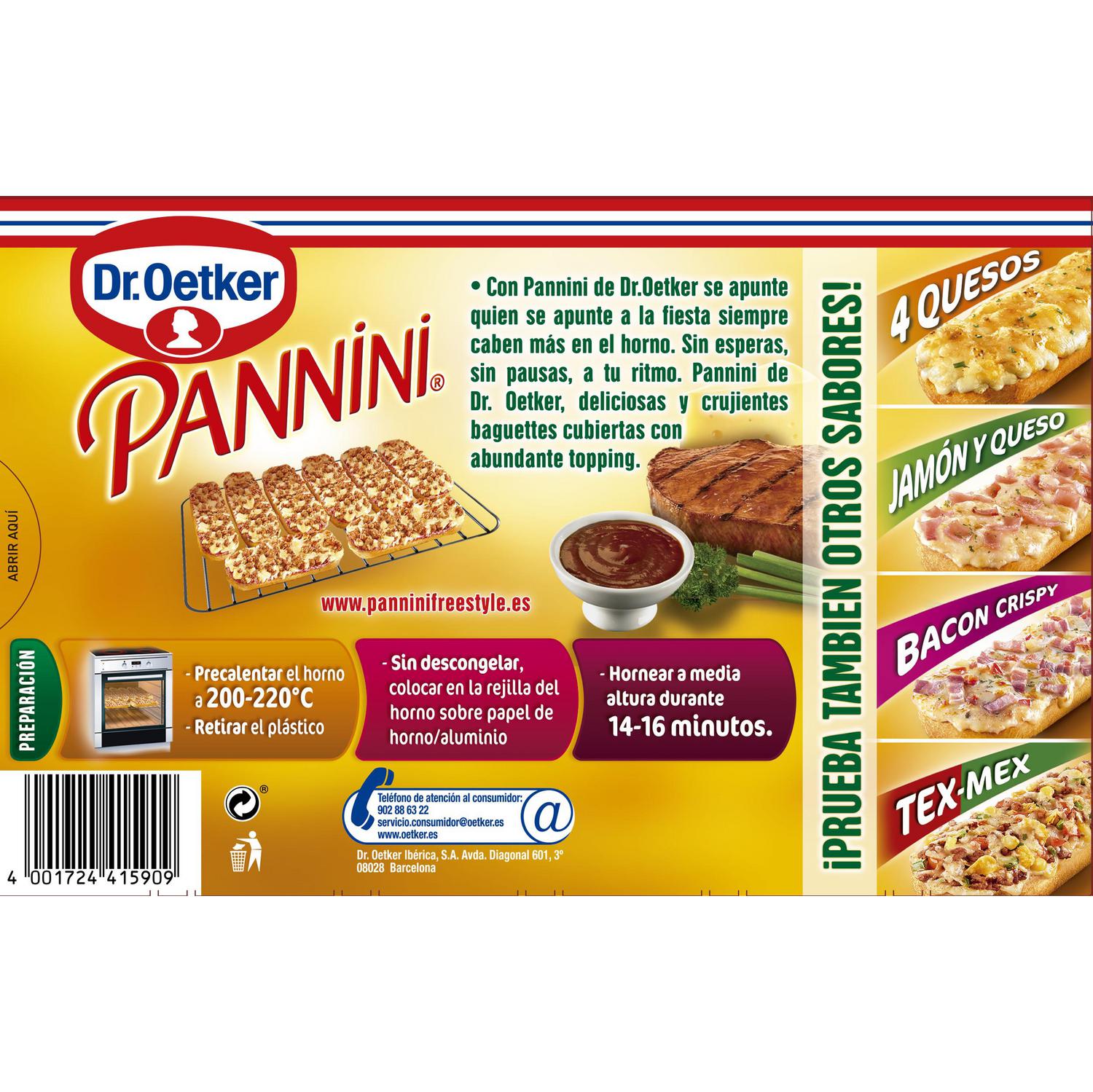 Pannini barbacoa Dr. Oetker 250 g.