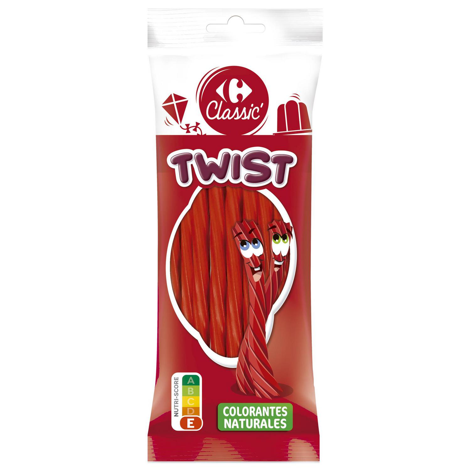 Regaliz de goma rojo twist Carrefour Classic 200 g.