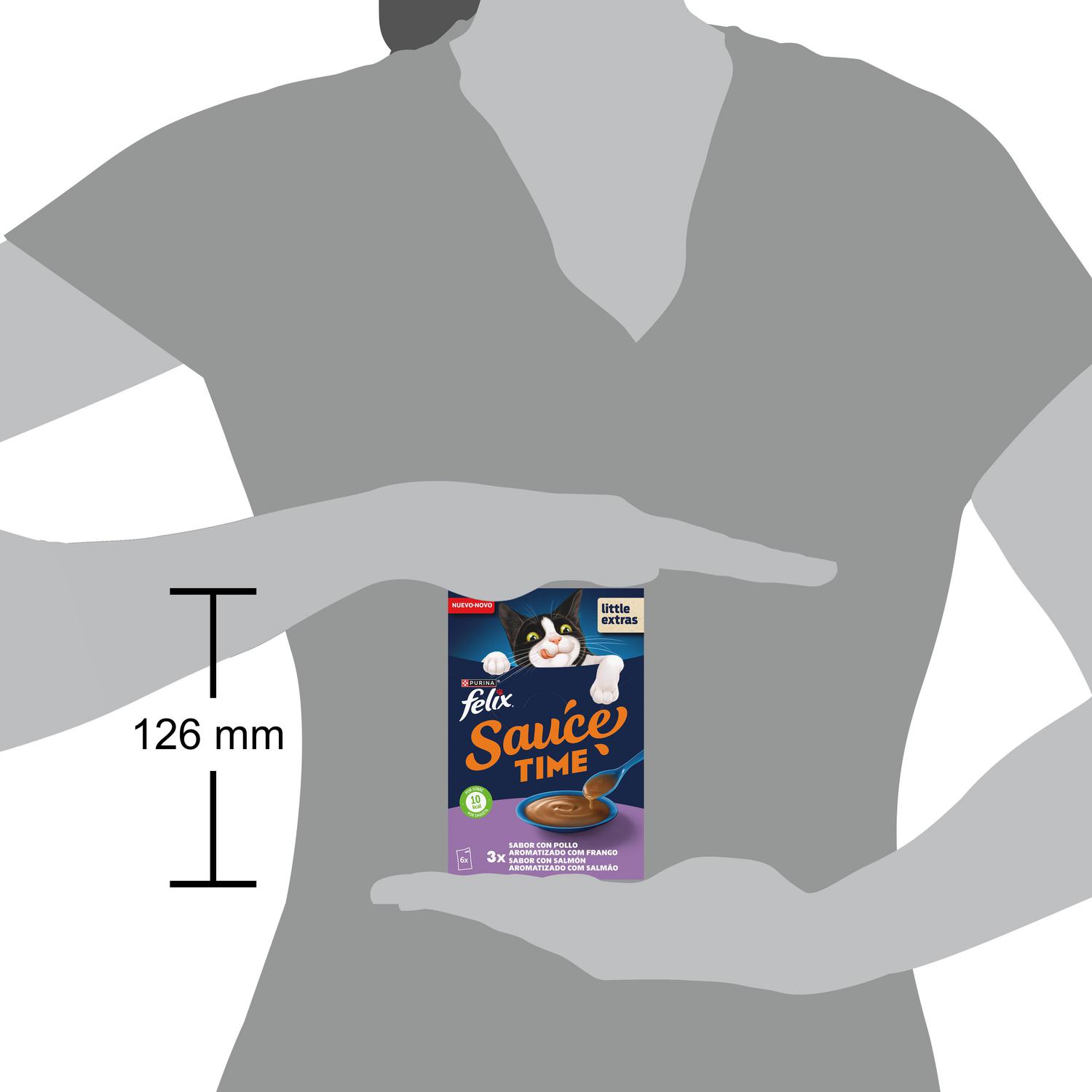 Sopa líquida sabor pollo y salmón para gato Soup Time Purina Felix 6x40 g