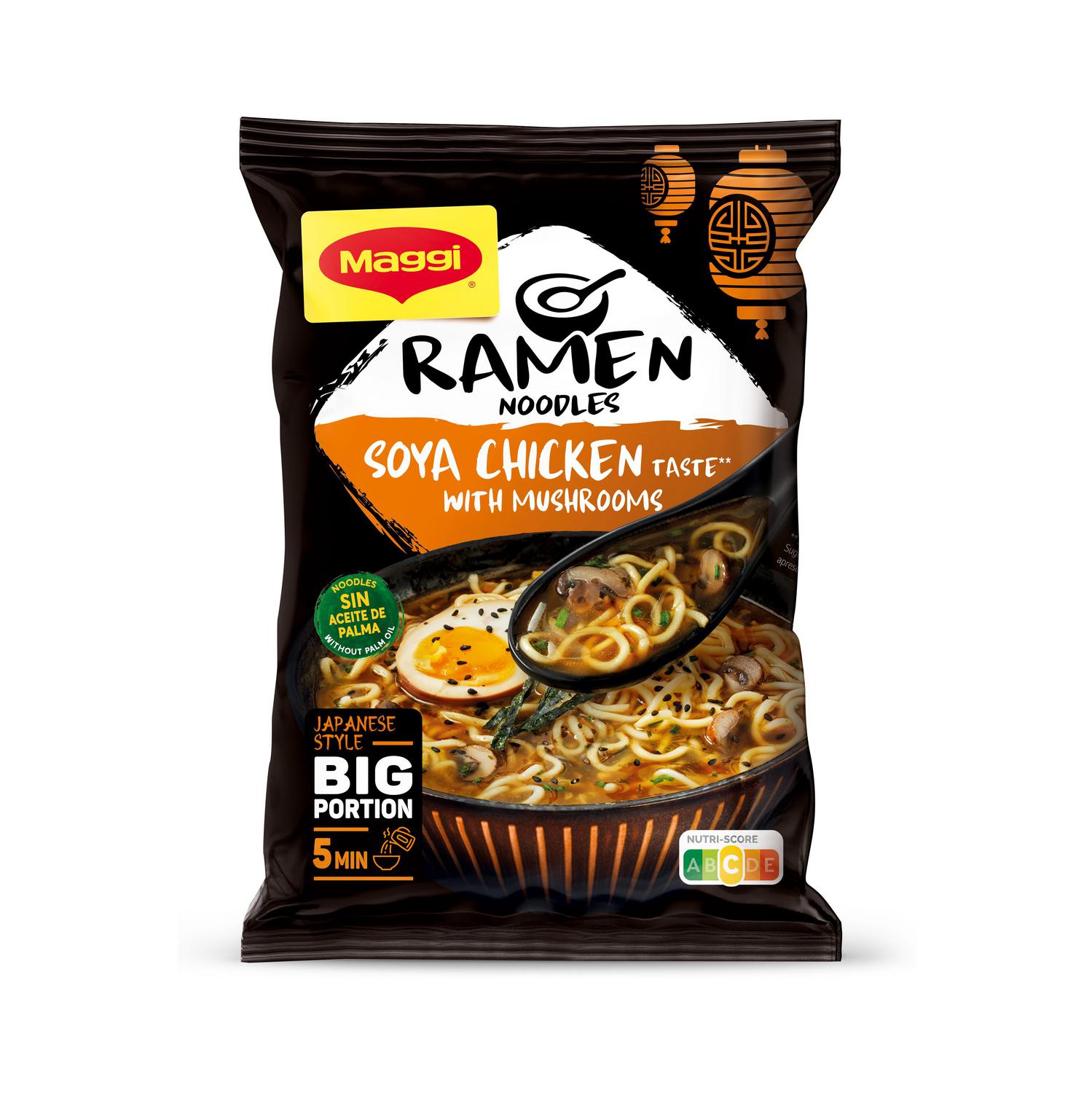Ramen noodles sabor soja y pollo Maggi 90 g.