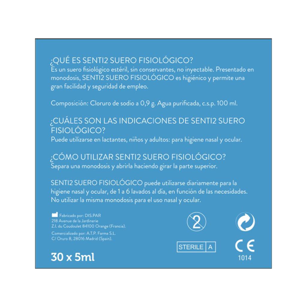 Suero fisiológico pack de 2 unidades 30 monodosis de 5 ml.