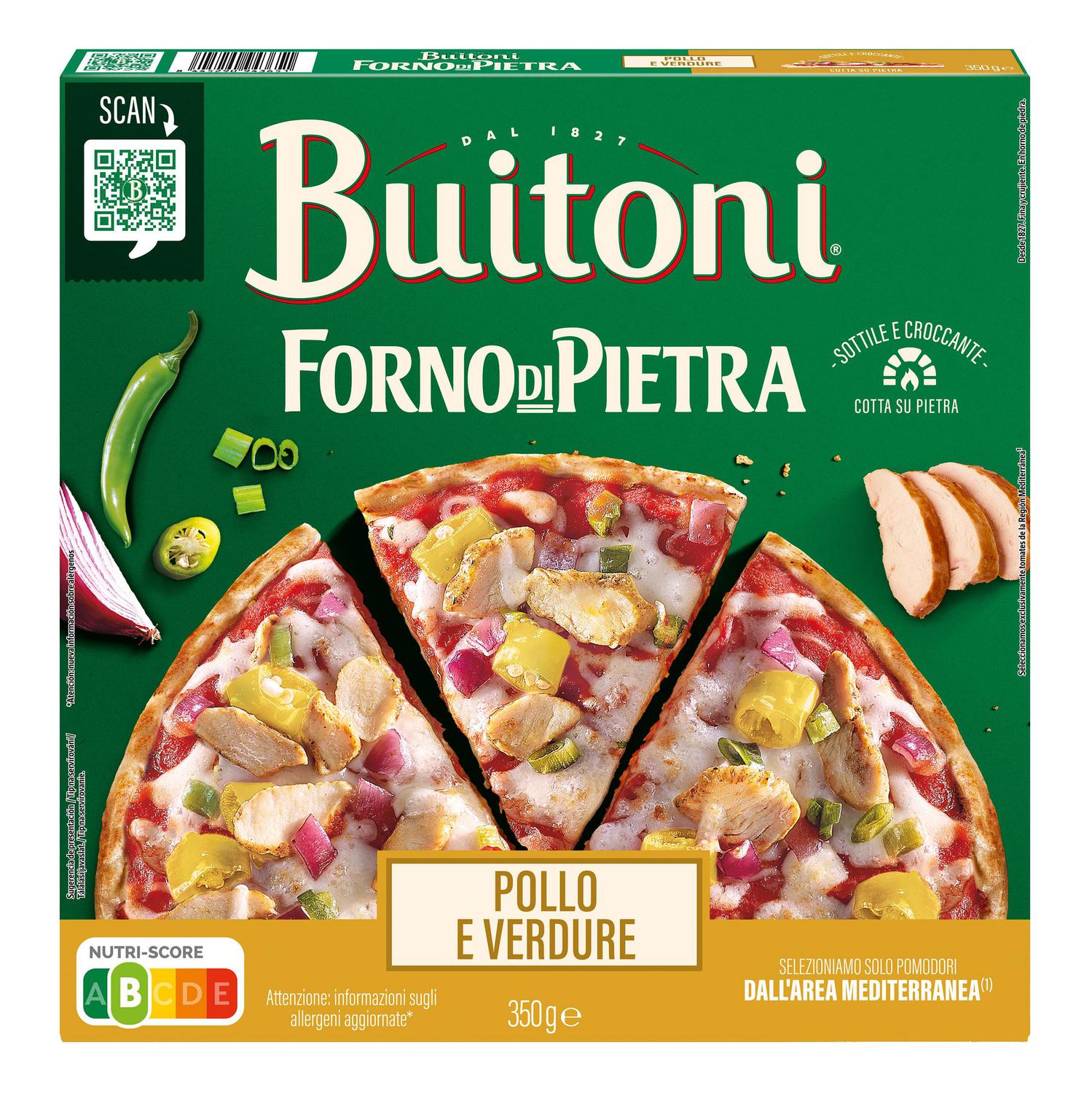 Pizza de pollo y verduras Forno di Pietra Buitoni 350 g.