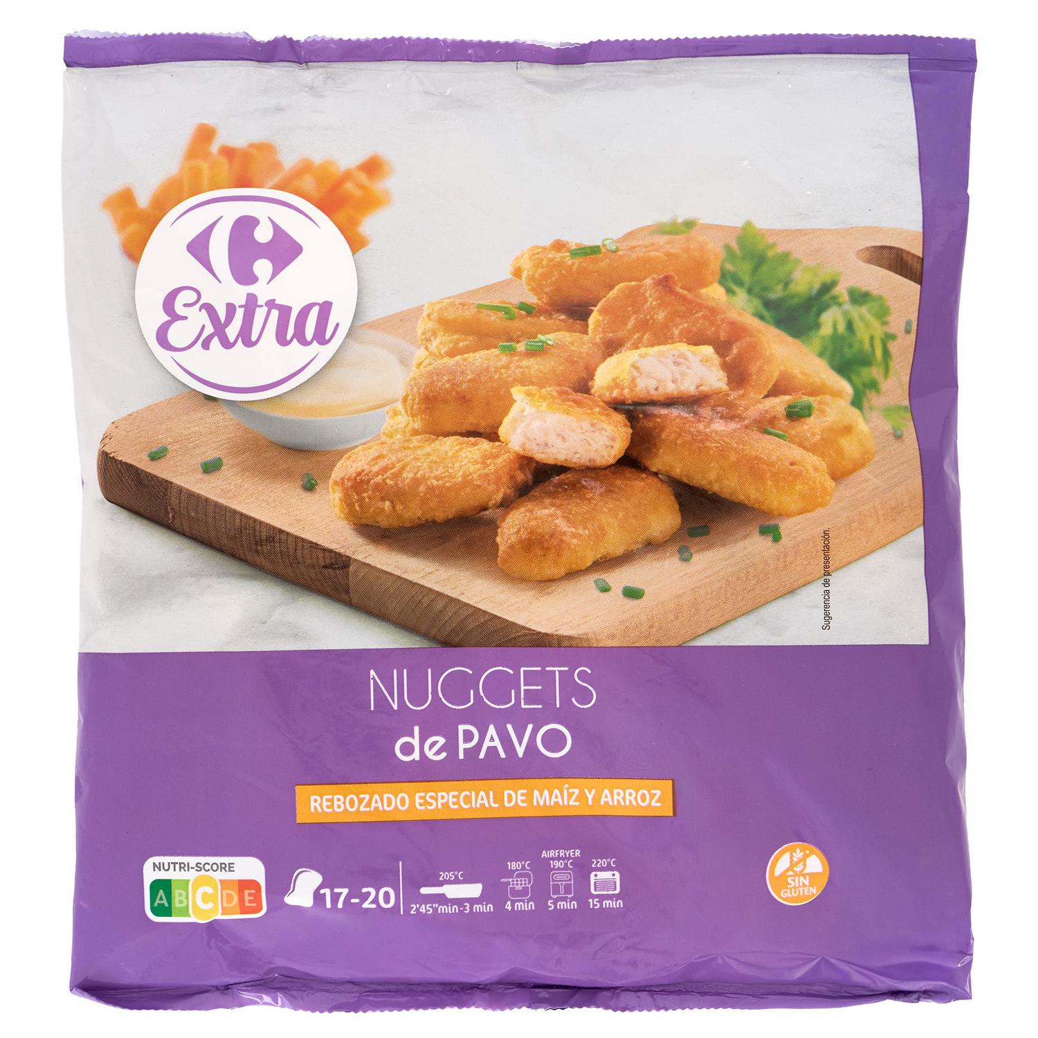 Nugget de pavo Carrefour Extra sin gluten 400 g.