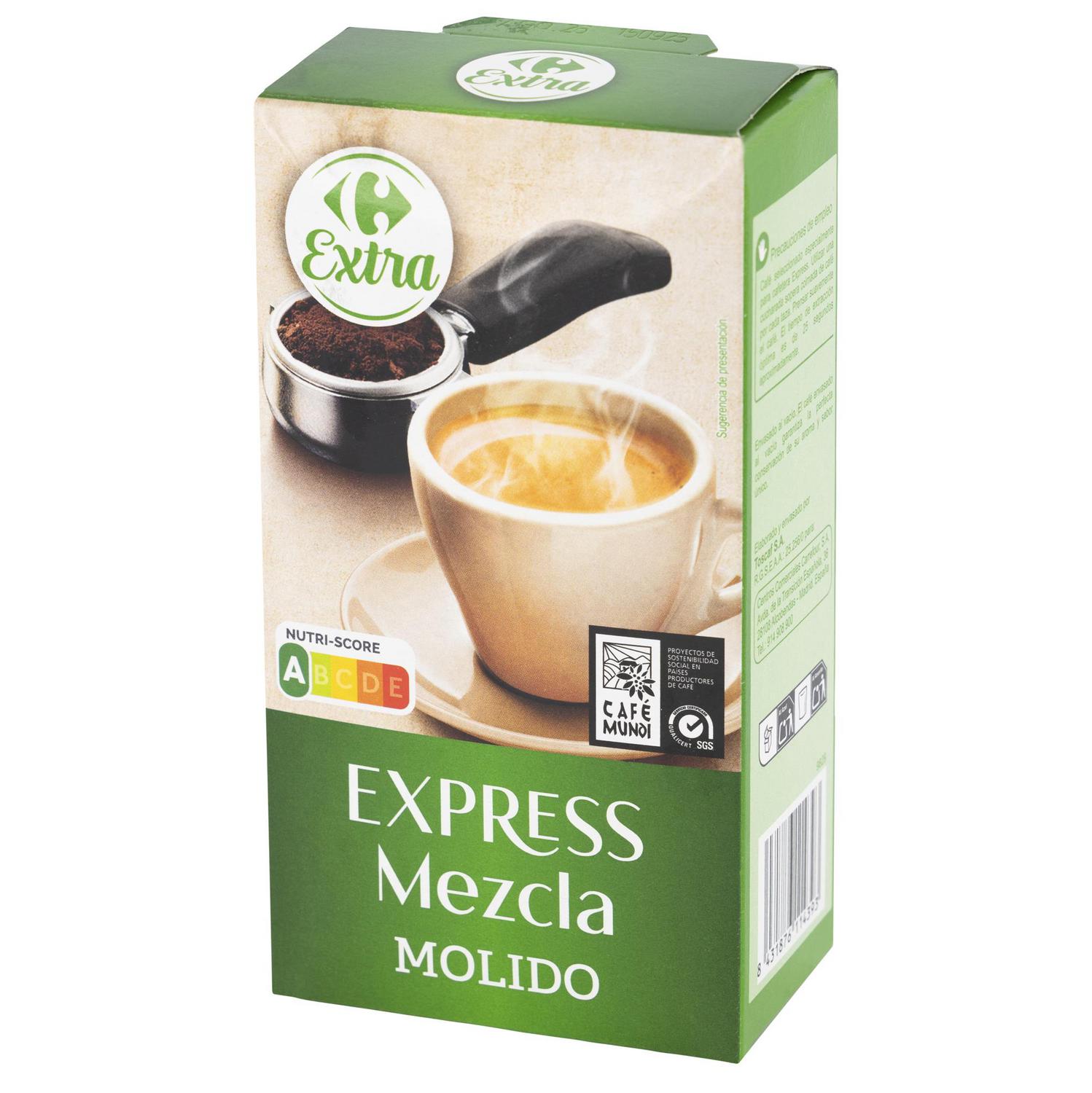 Café molido mezcla Carrefour Extra 250 g.