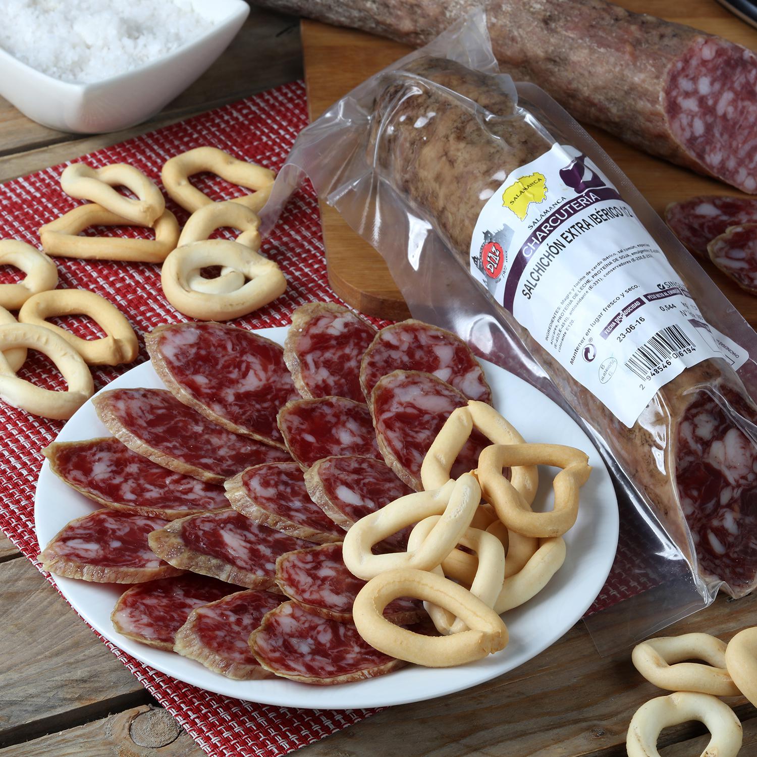 Salchichón ibérico cebo Salamanca pieza Embutidos Díaz 540 g aprox