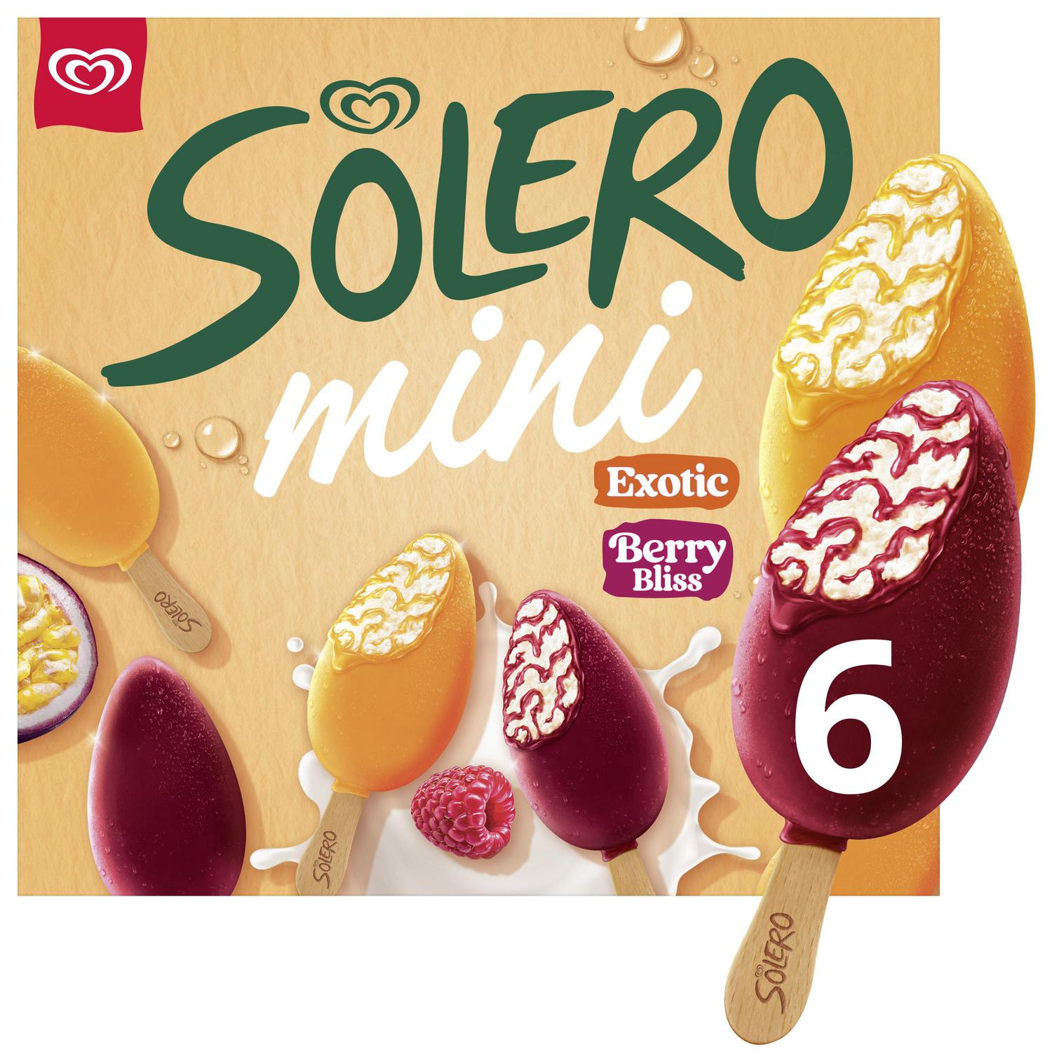 Helado Mini Bombón Exotic & Berries Solero Solero Frigo sin gluten 6 ud.