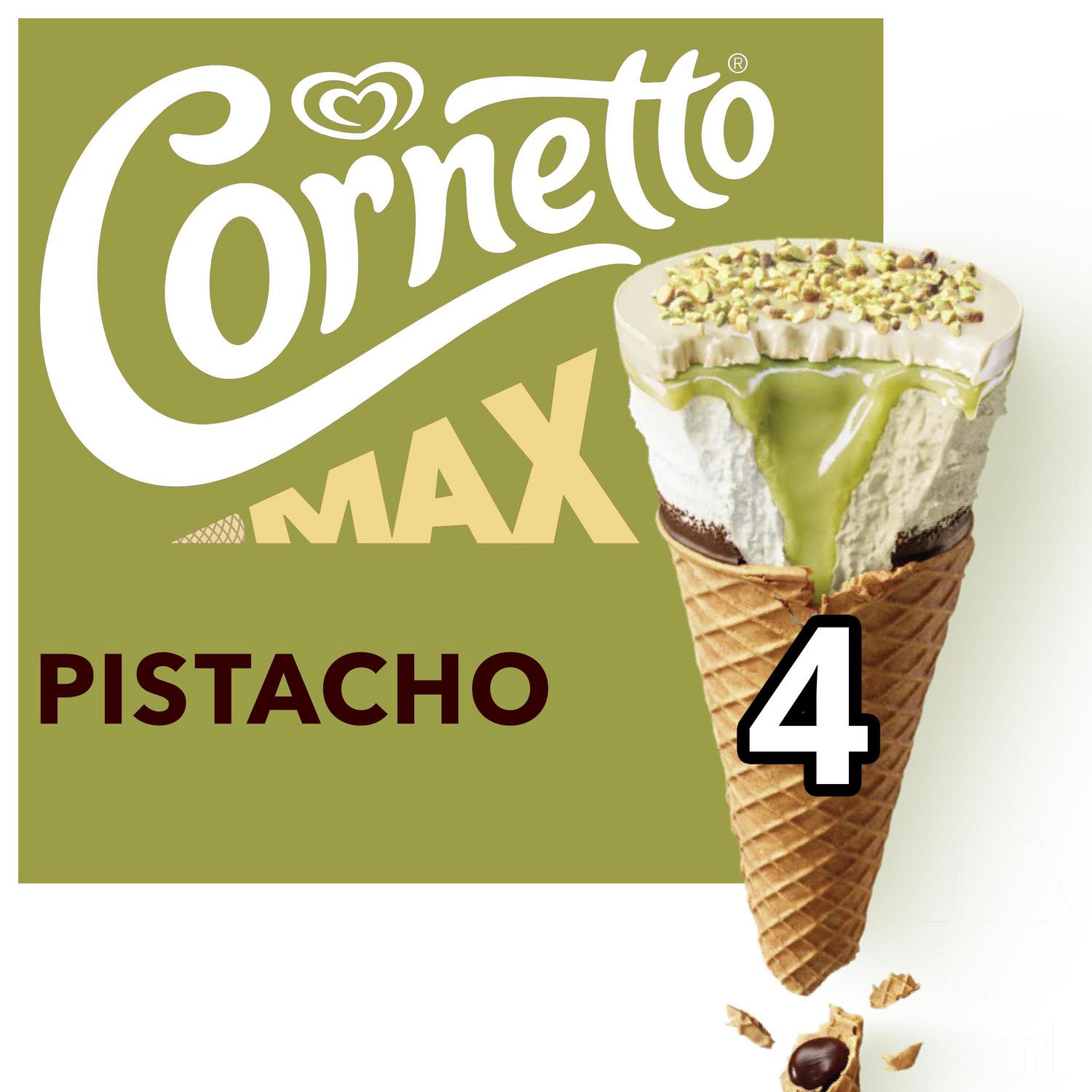 Helado Cono de pistacho Cornetto 4 ud.