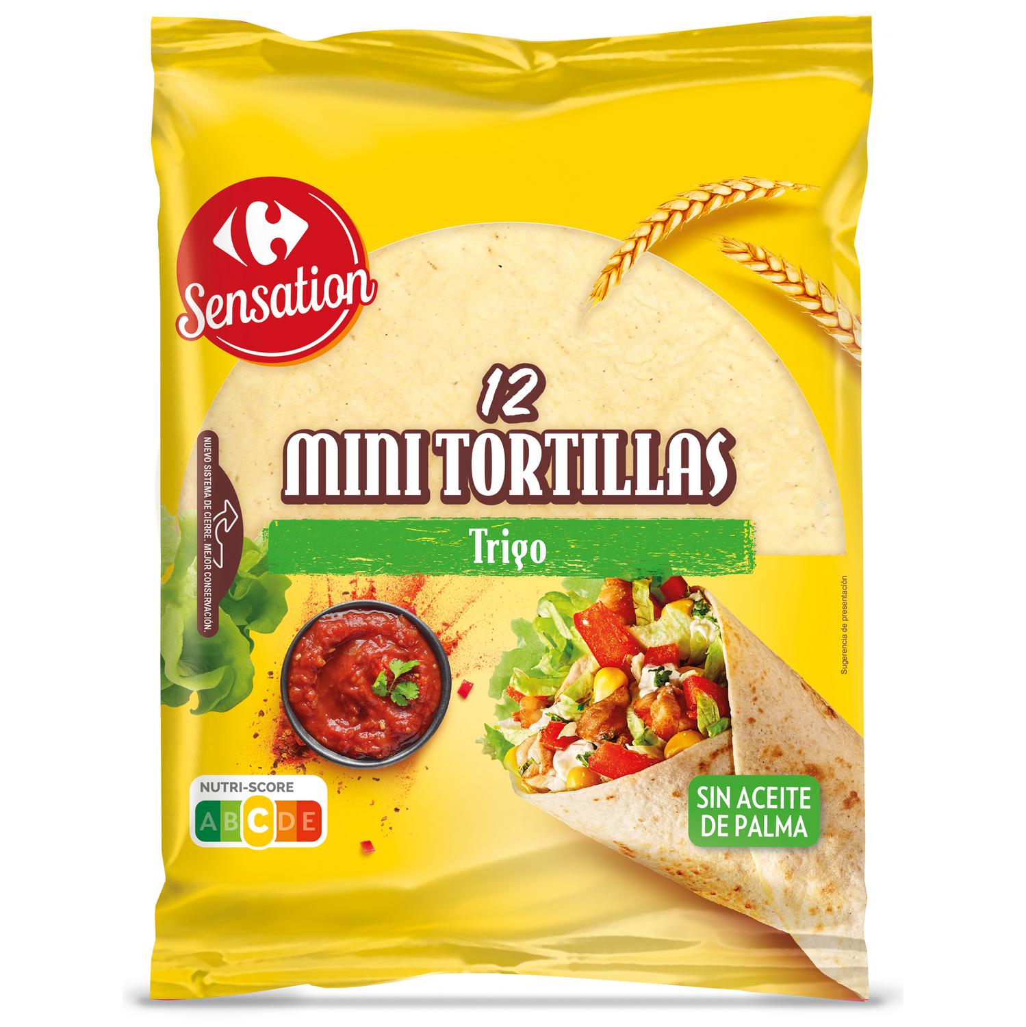 Mini tortillas de trigo Carrefour Sensation 12 ud.
