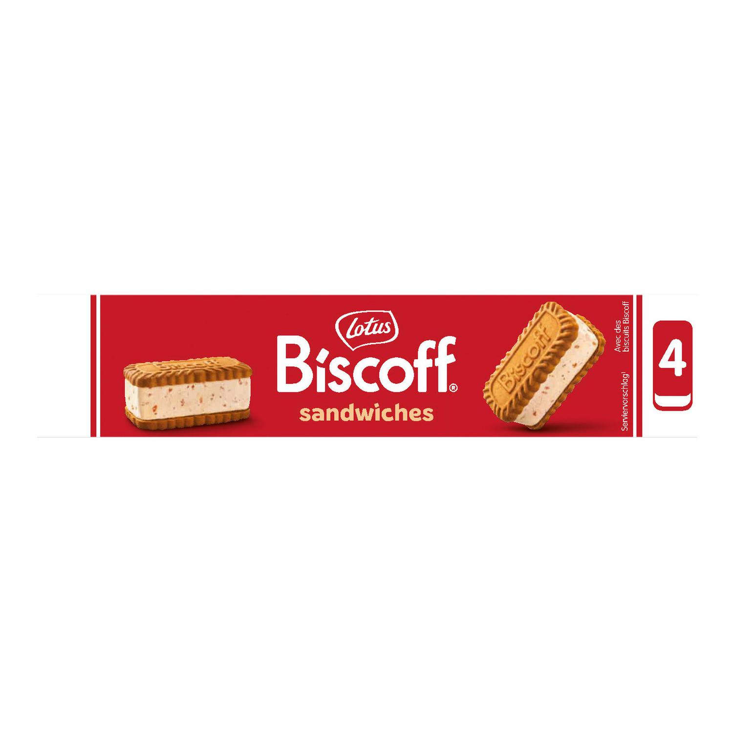 Helado sandwich Biscoff Lotus 4 ud.