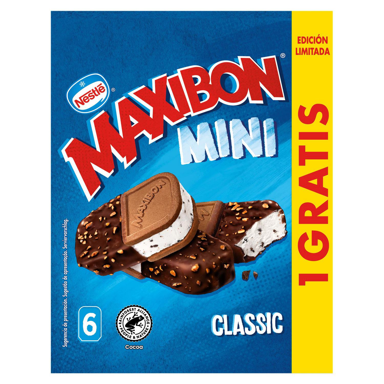 Helado mini sandwich de nata classic Maxibon 5 ud.