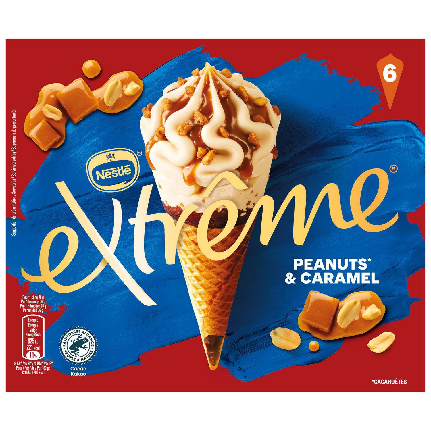Cono helado Peanut Caramel Extreme 6 ud.