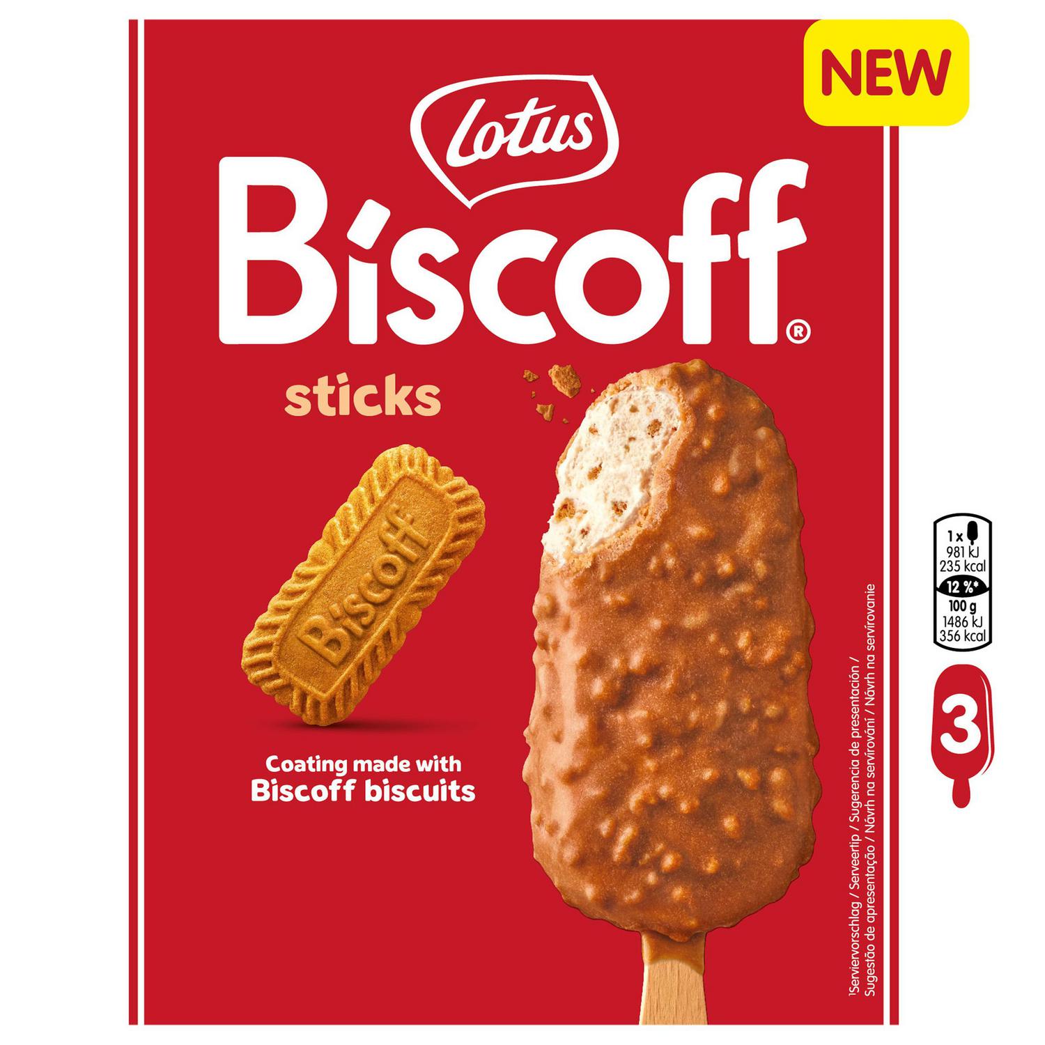Helado bombón Biscoff Lotus 3 ud.