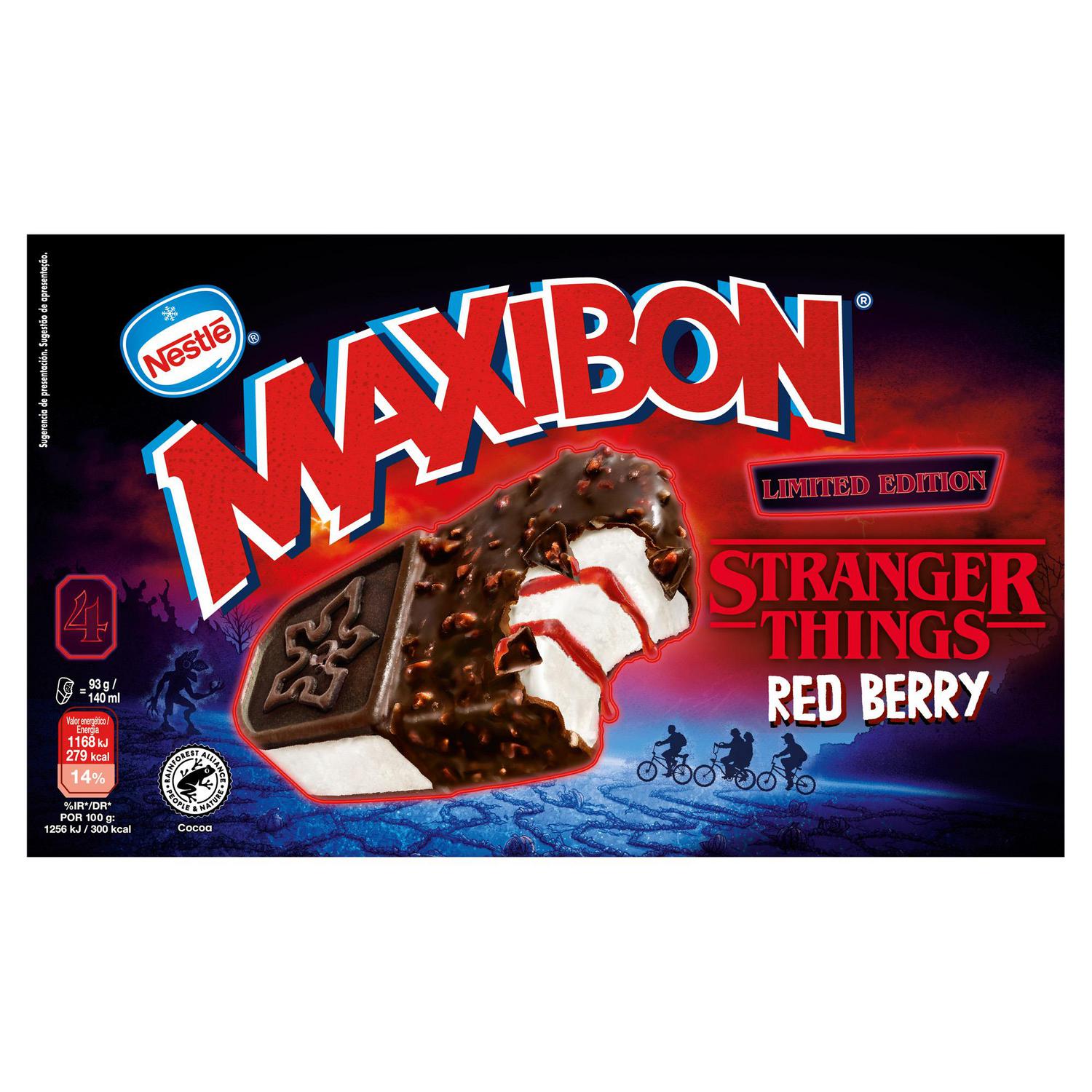 Helado sandwiches Red Berry Maxibon 4 ud.