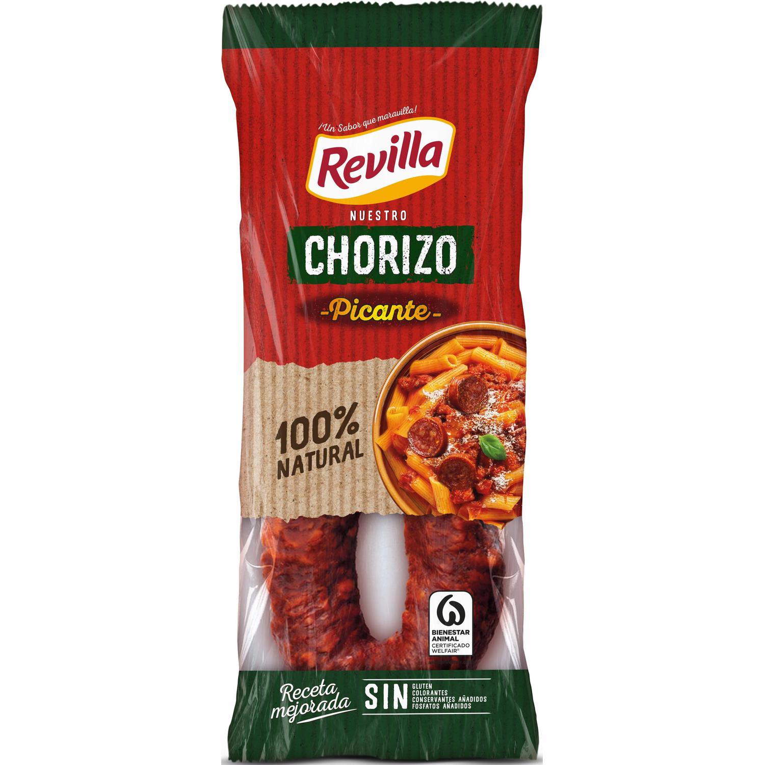 Chorizo picante en pieza Revilla sin gluten 250 g