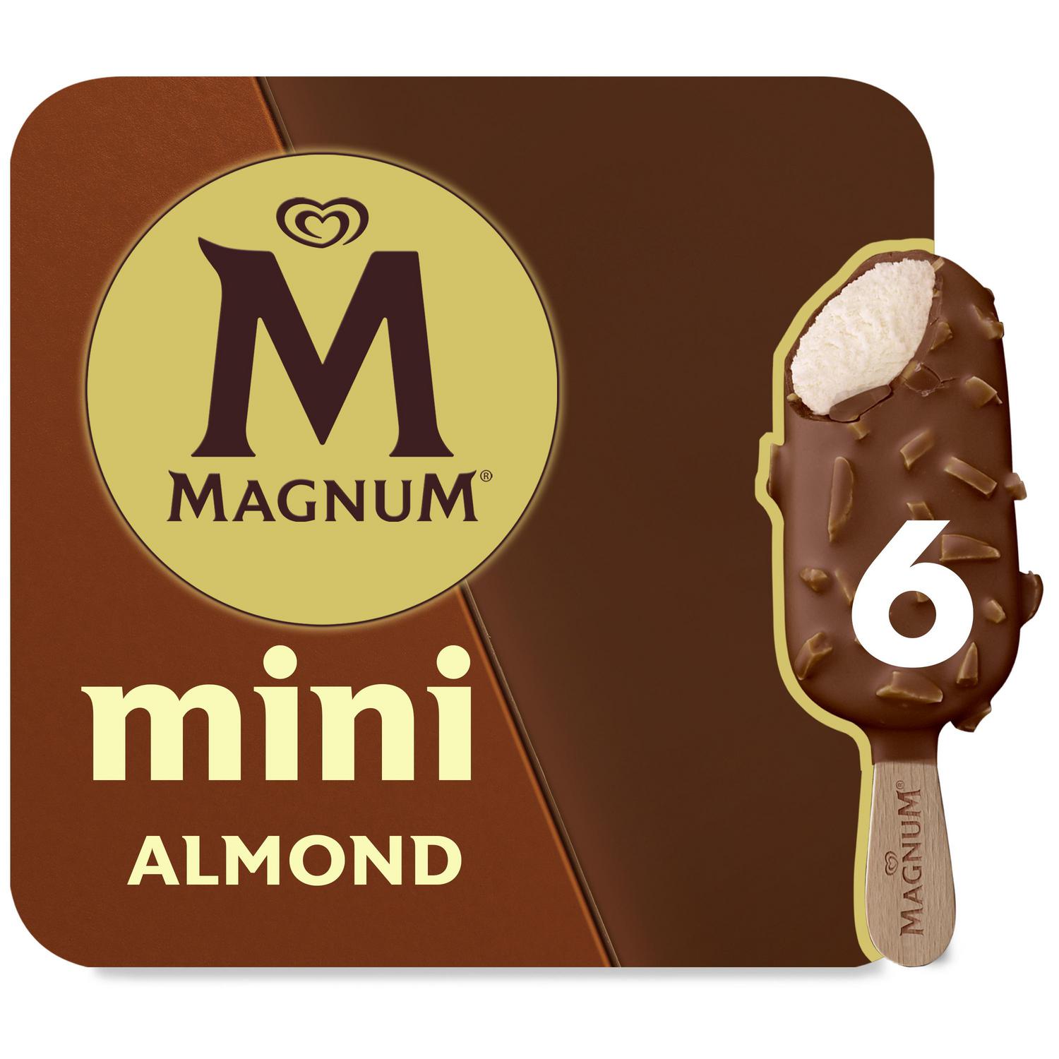 Bombón mini helado de vainilla Almond Magnum sin gluten 6 ud.