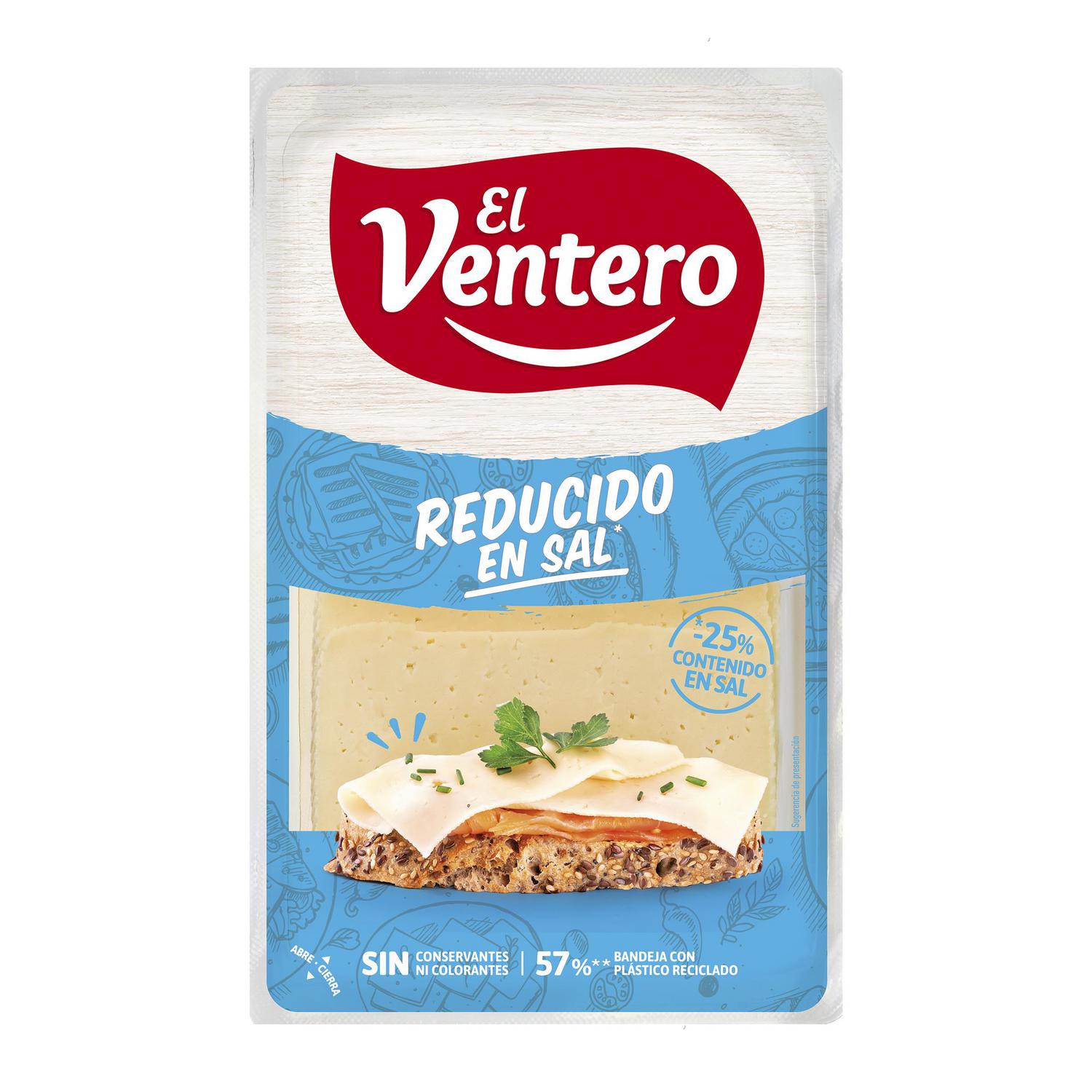 Queso de mezcla en lonchas tierno El Ventero 180 g.