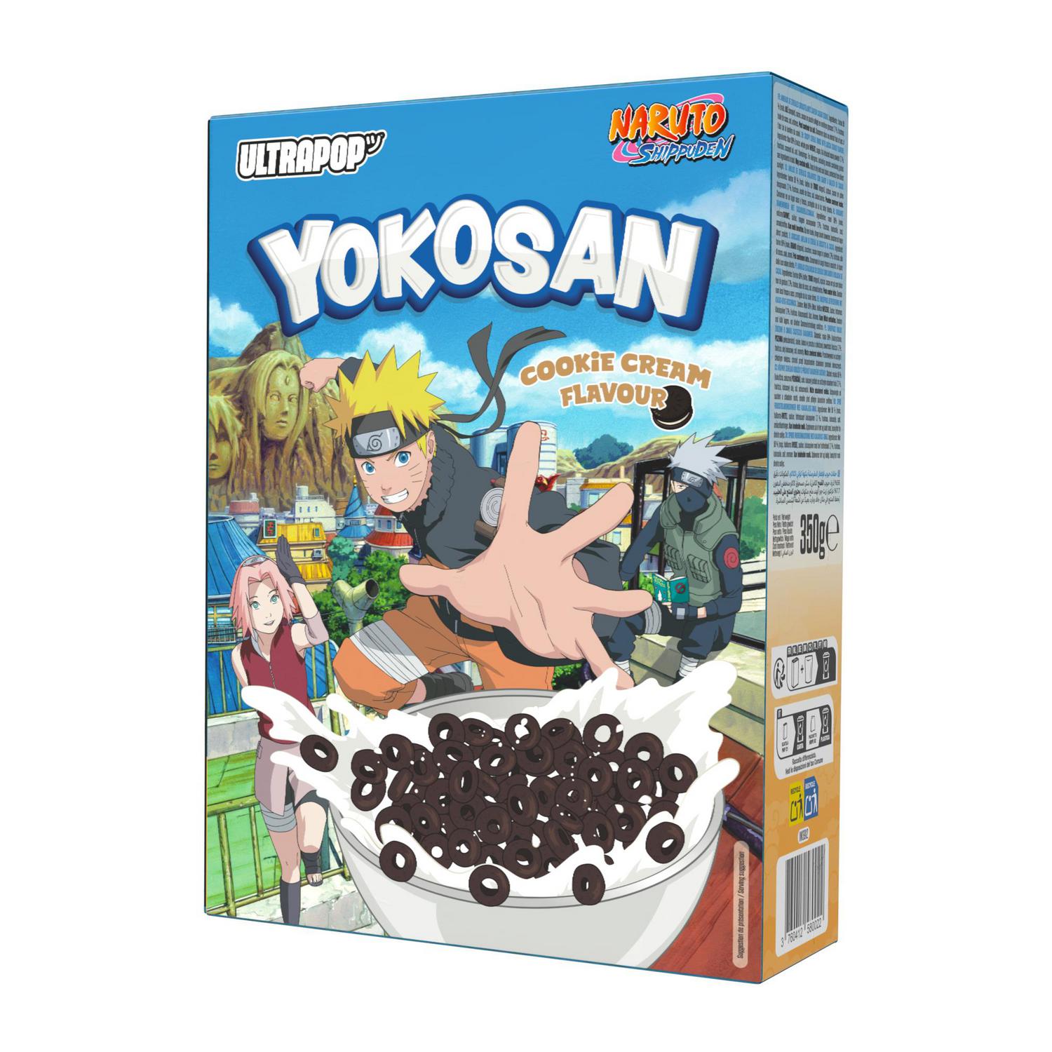Anillos de cereales sabor galleta de cacao Naruto Yokosan 350 g.