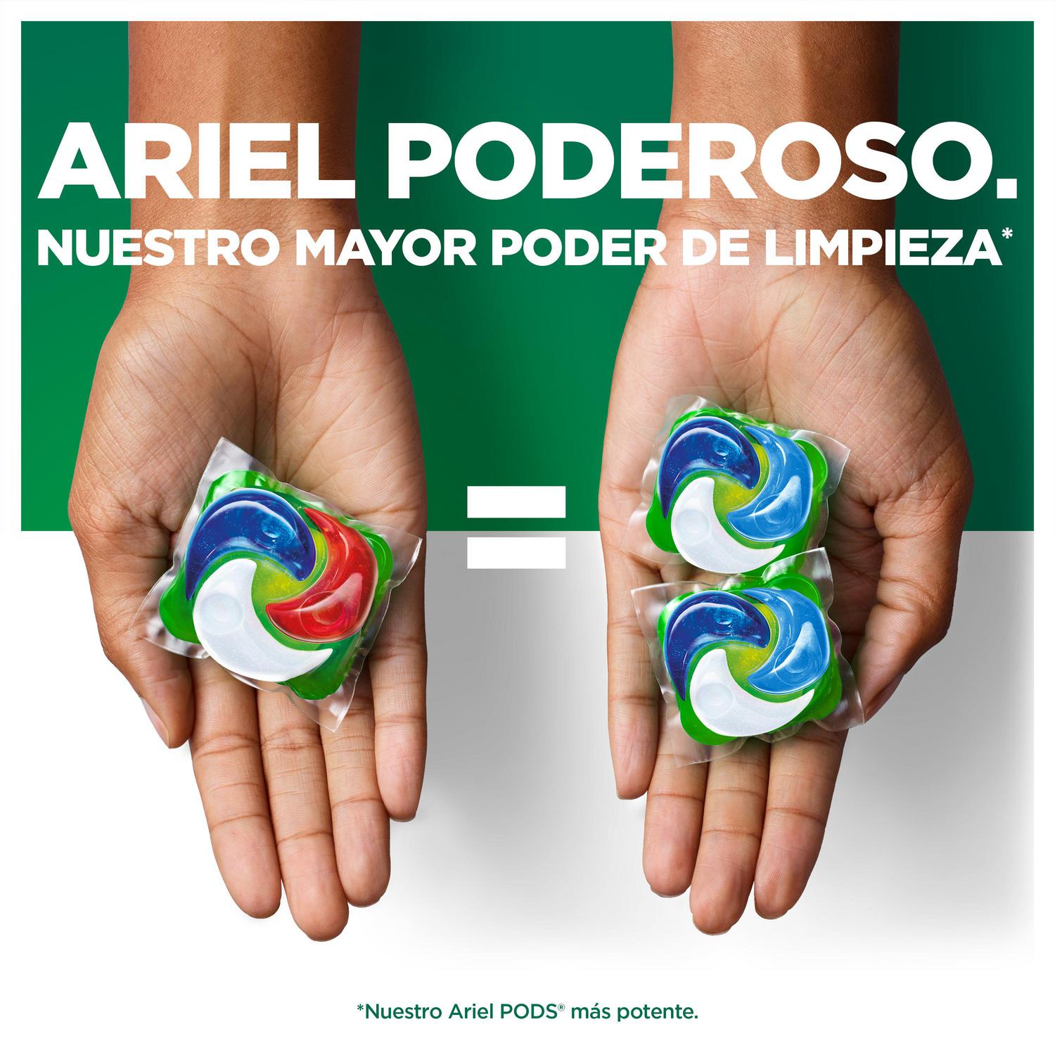 Detergente en cápsulas Poderoso Ariel 29 lavados.