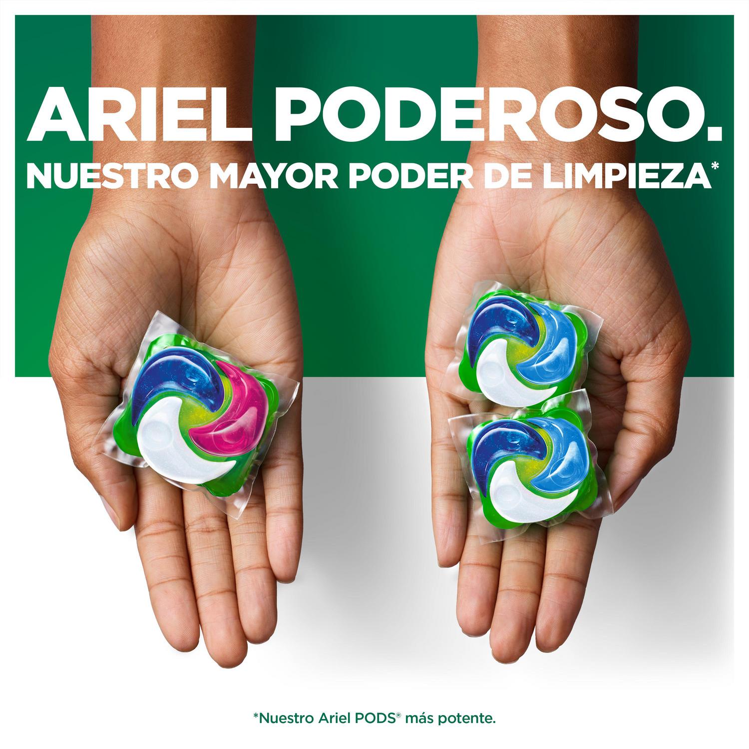 Detergente en cápsulas frescor silvestre Poderoso Ariel 29 lavados.