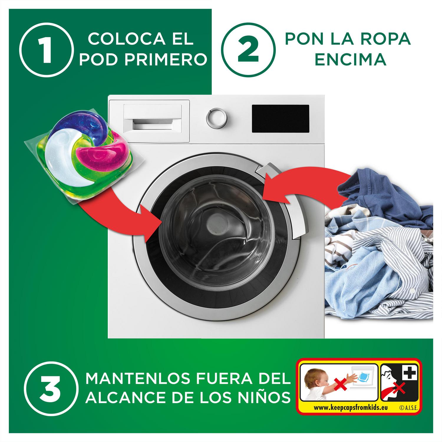Detergente en cápsulas frescor silvestre Poderoso Ariel 29 lavados.
