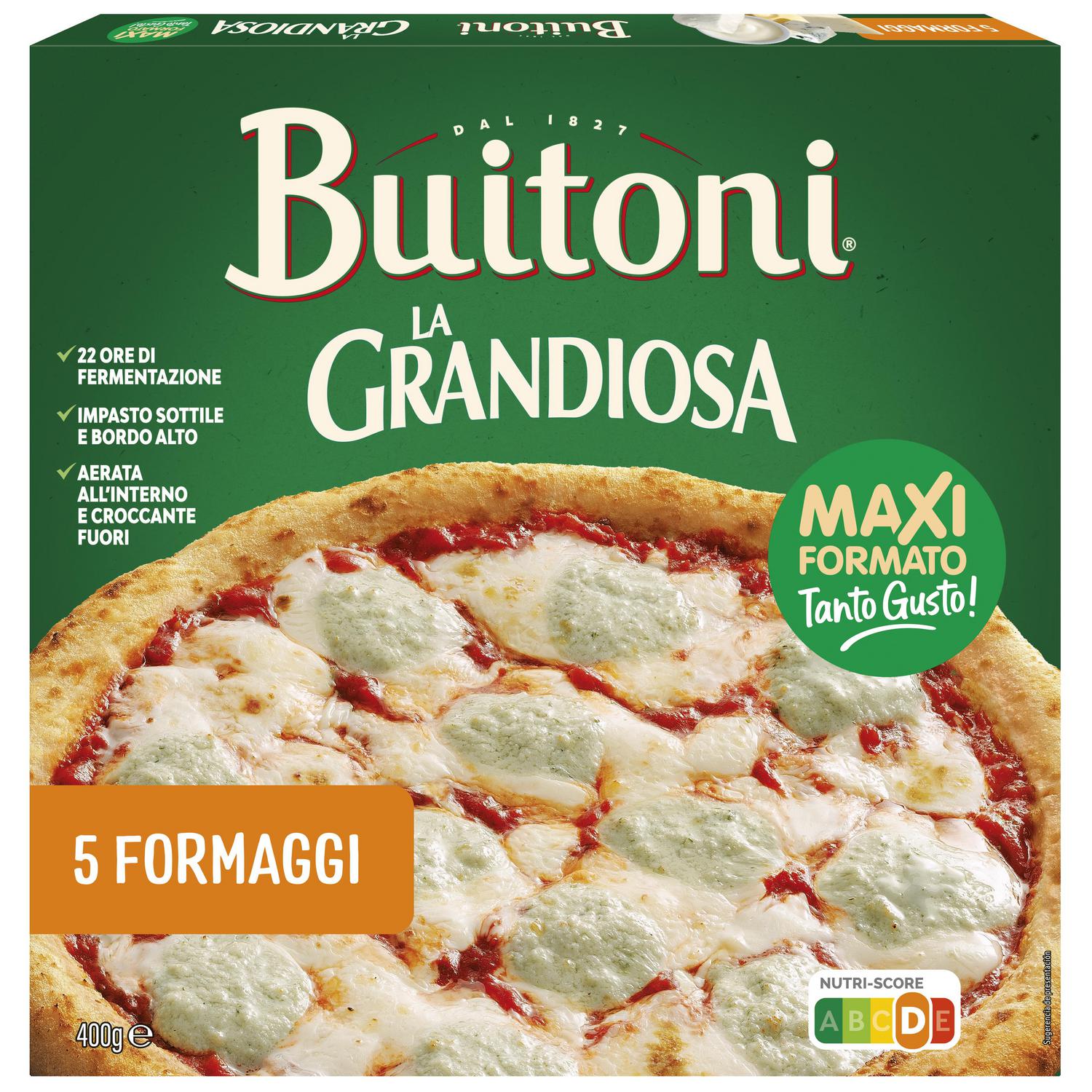Pizza cinco quesos La Grandiosa Buitoni 400 g.