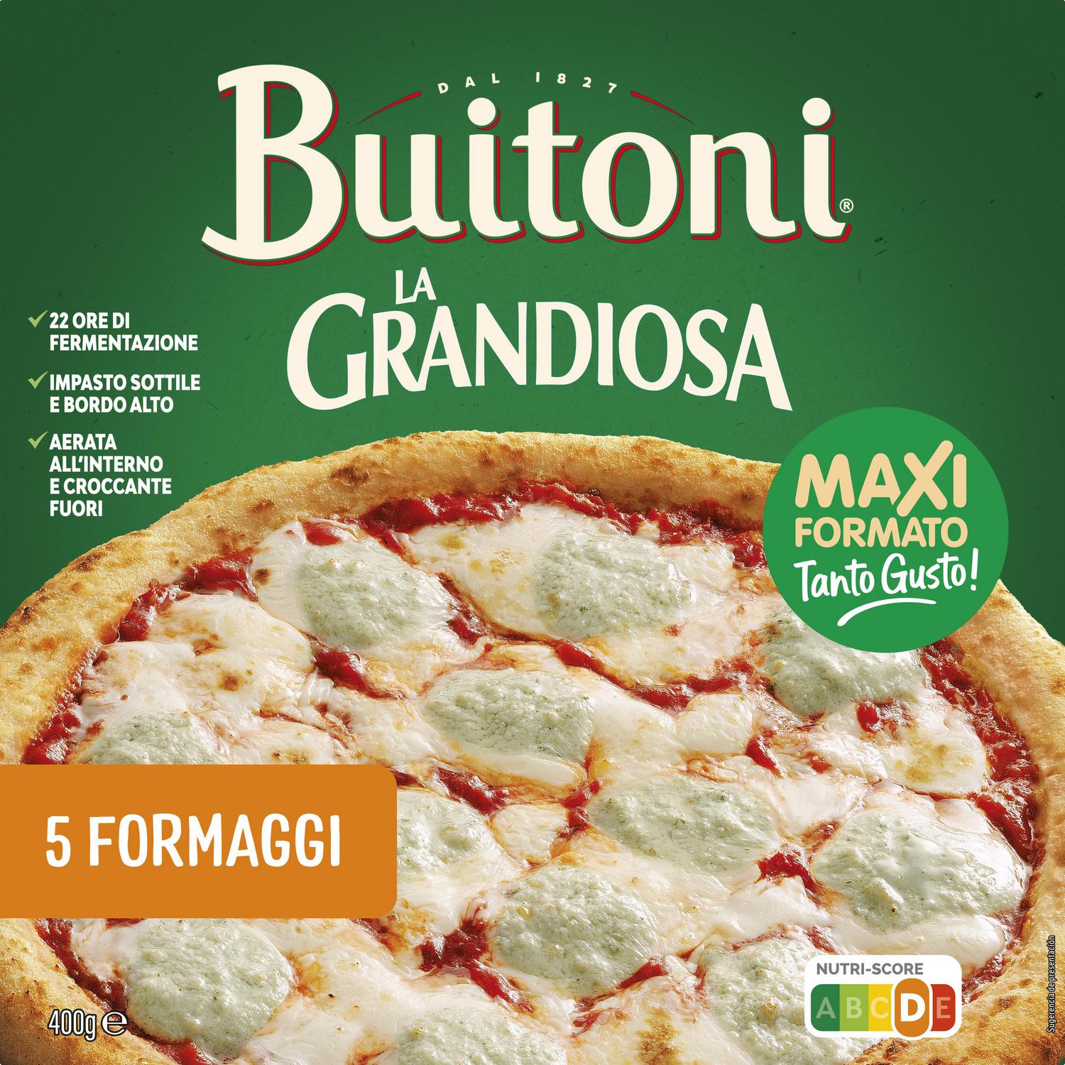Pizza cinco quesos La Grandiosa Buitoni 400 g.