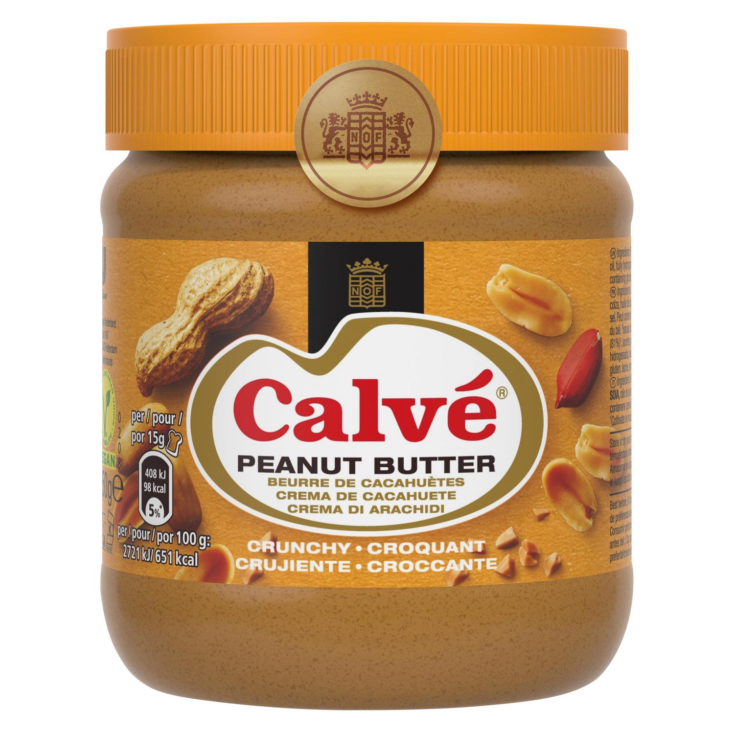 Crema de cacahuete crujiente Calvé 350 g.