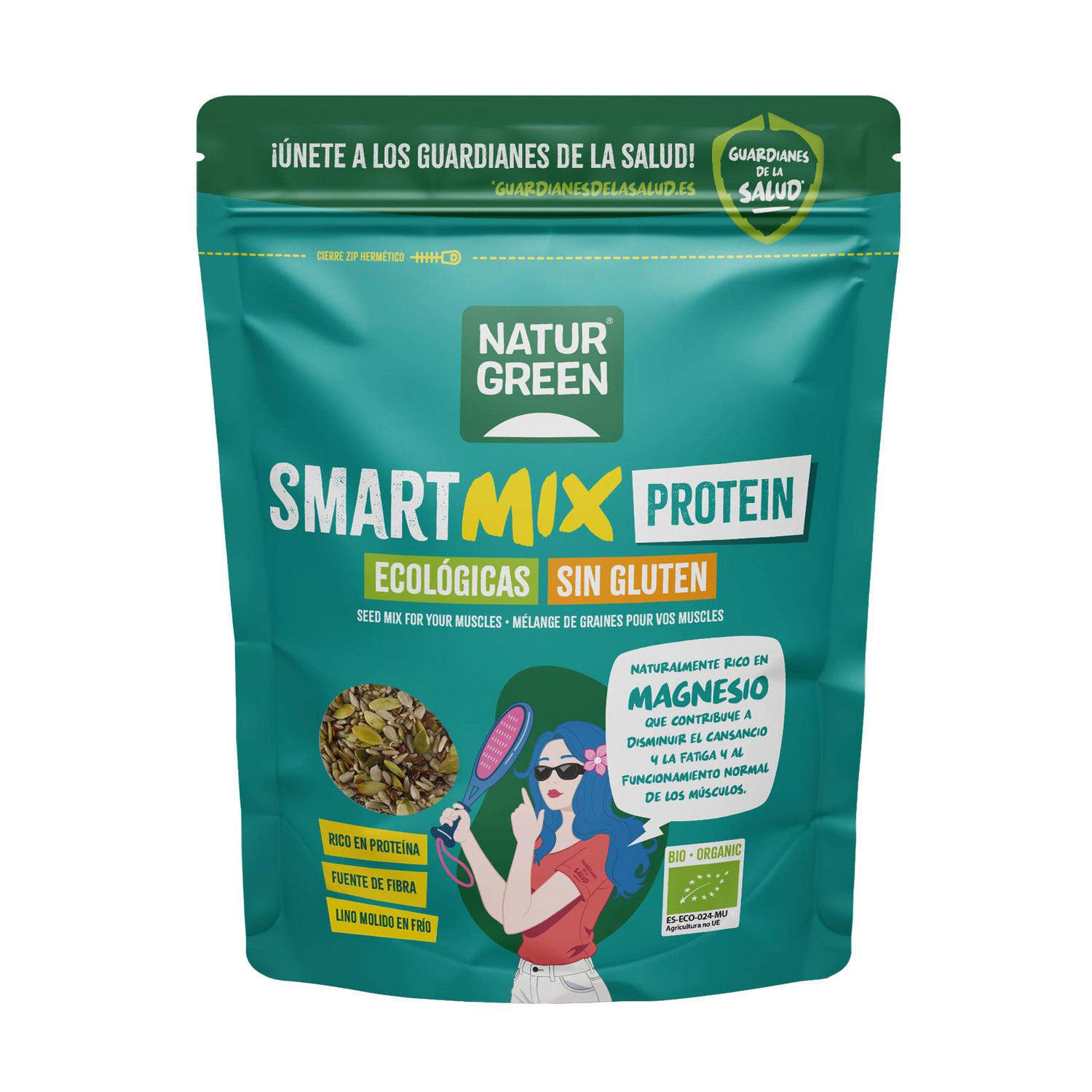 Mezcla de semillas ecológicas Smartmix Protein Naturgreen sin gluten doy pack 175 g.