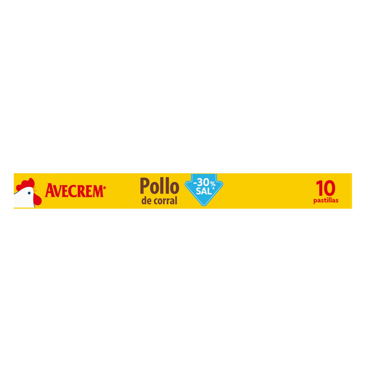 Caldo de pollo - 30% sal Avecrem Gallina Blanca sin gluten 10 pastillas
