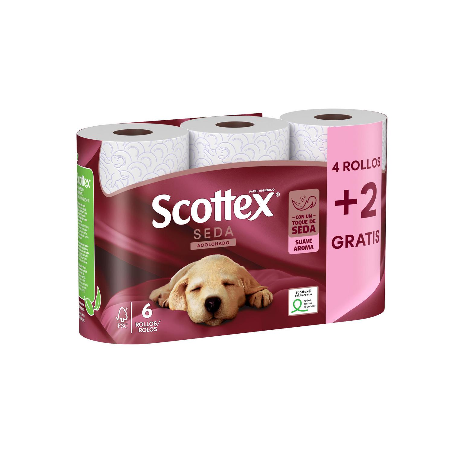 Papel higiénico seda acolchado Scottex 4 ud.