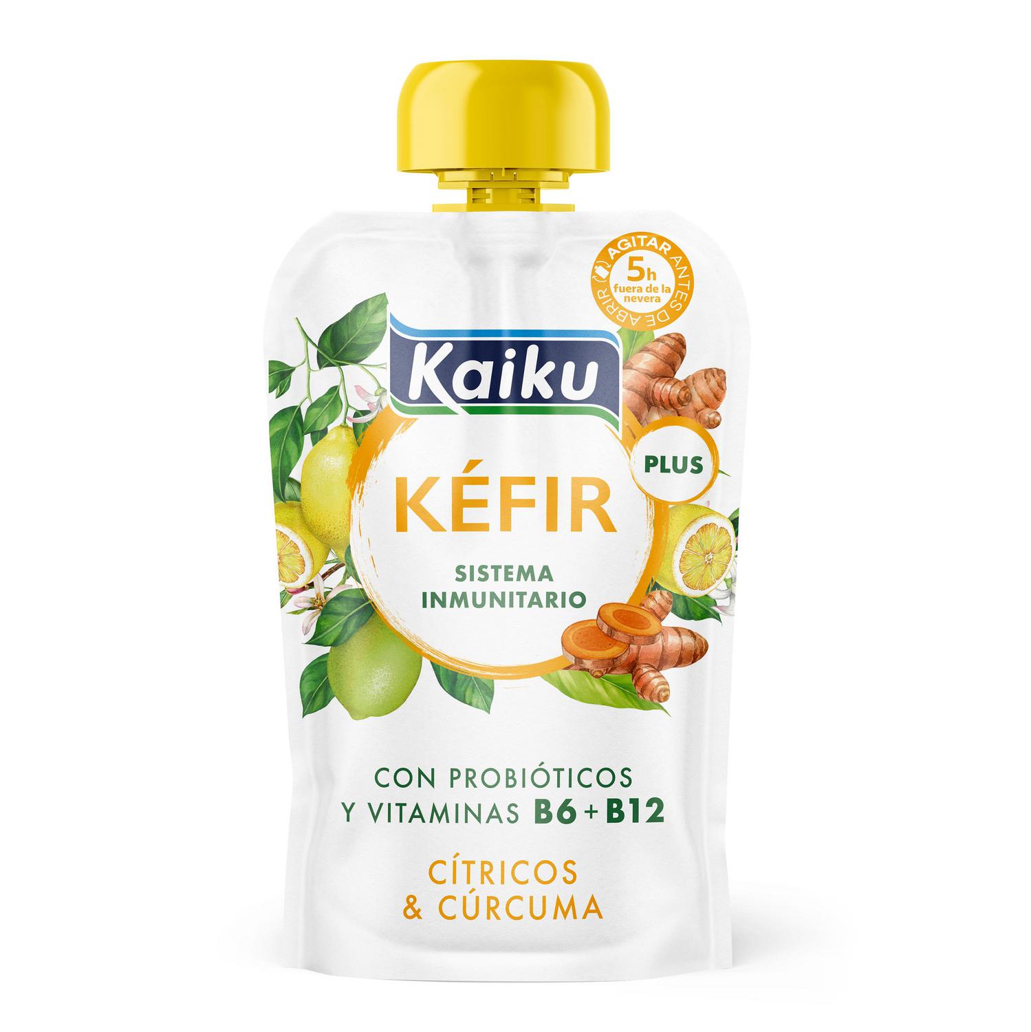 Kéfir cítricos & cúrcuma Kaiku sin gluten 110 g.