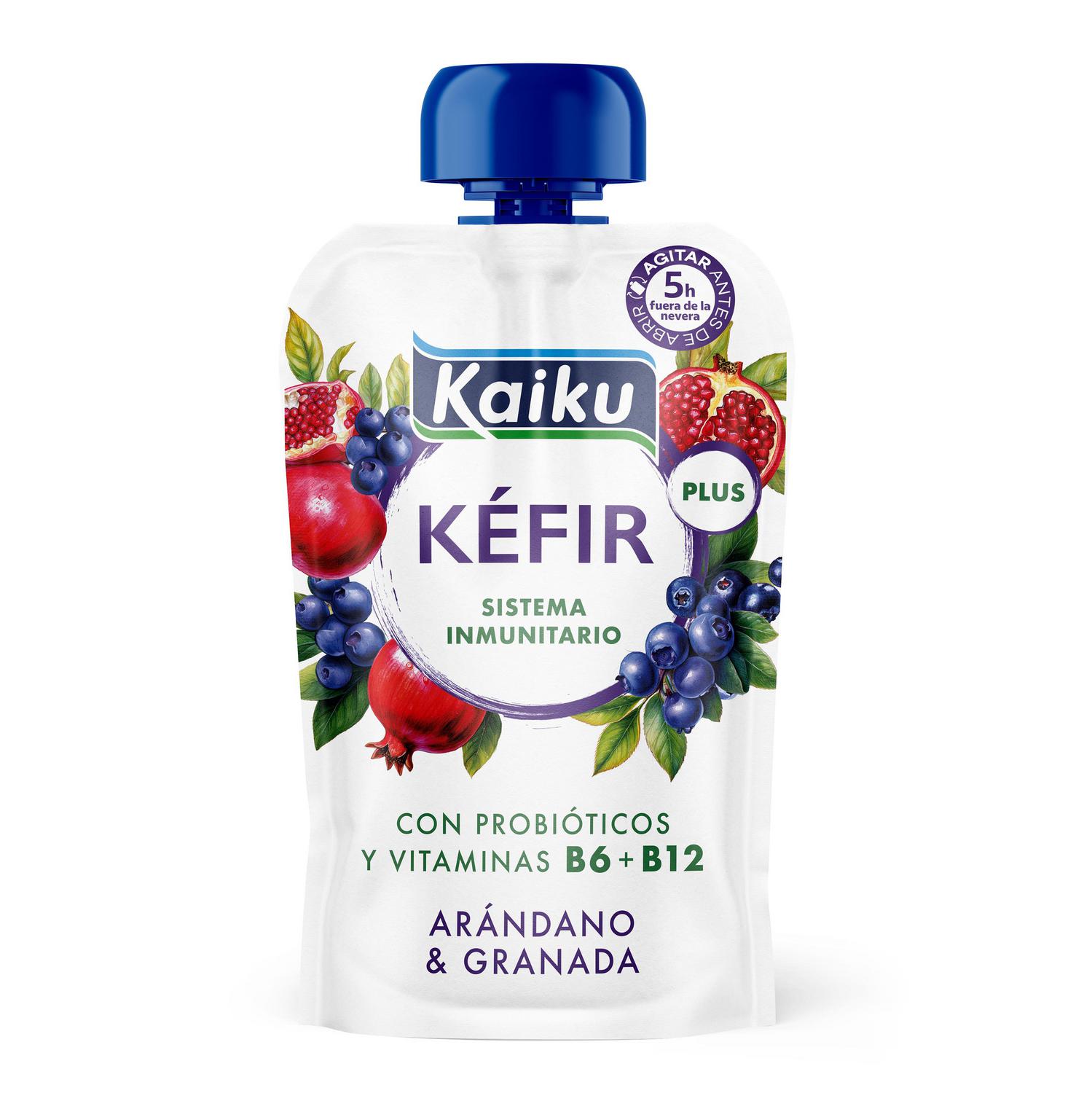 Kéfir arándano & granada Kaiku sin gluten 110 g.