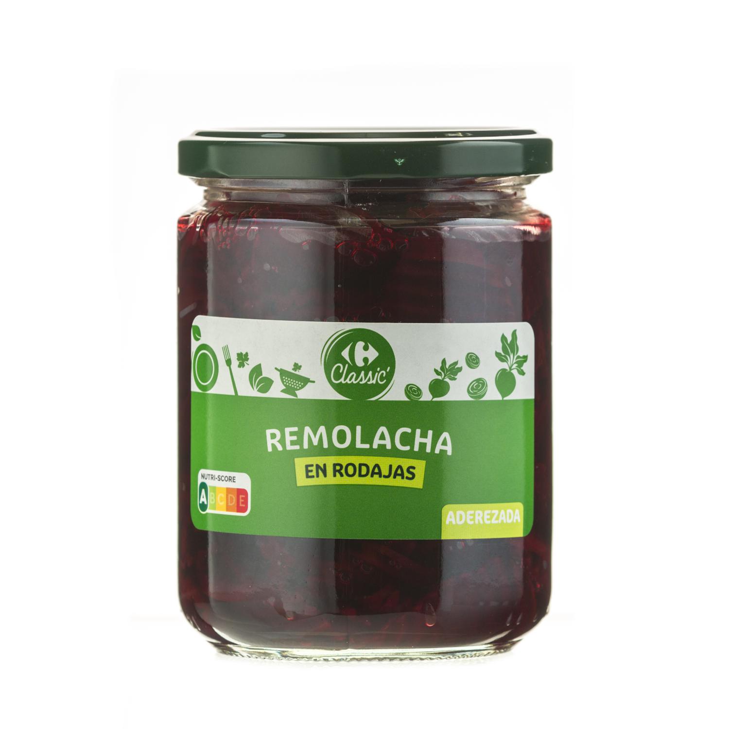 Remolacha en rodajas aderezadas Classic Carrefour 250 g.
