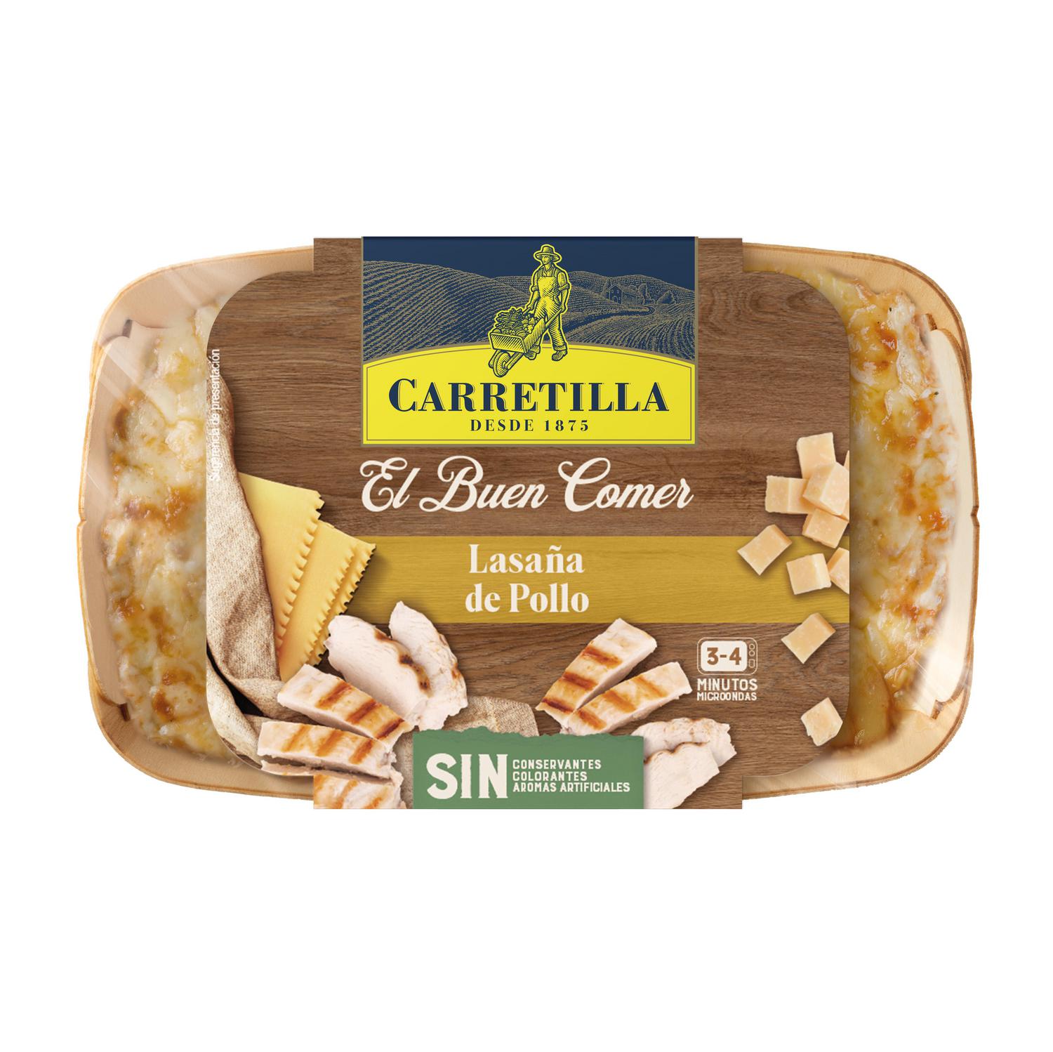 Lasaña de pollo Carretilla 350 g.