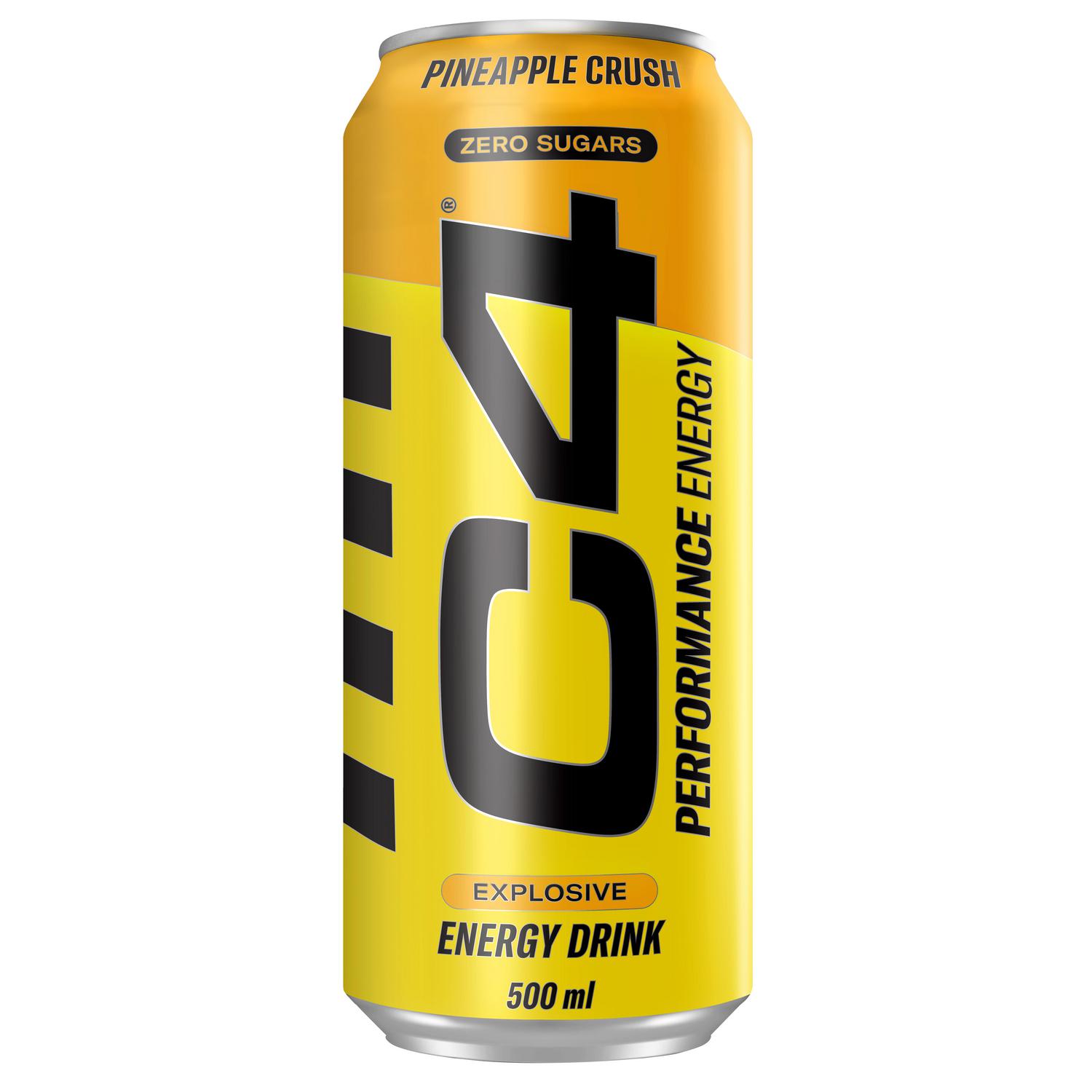 C4 Energy Bebida Energética sabor piña sin azúcar lata 500 ml.