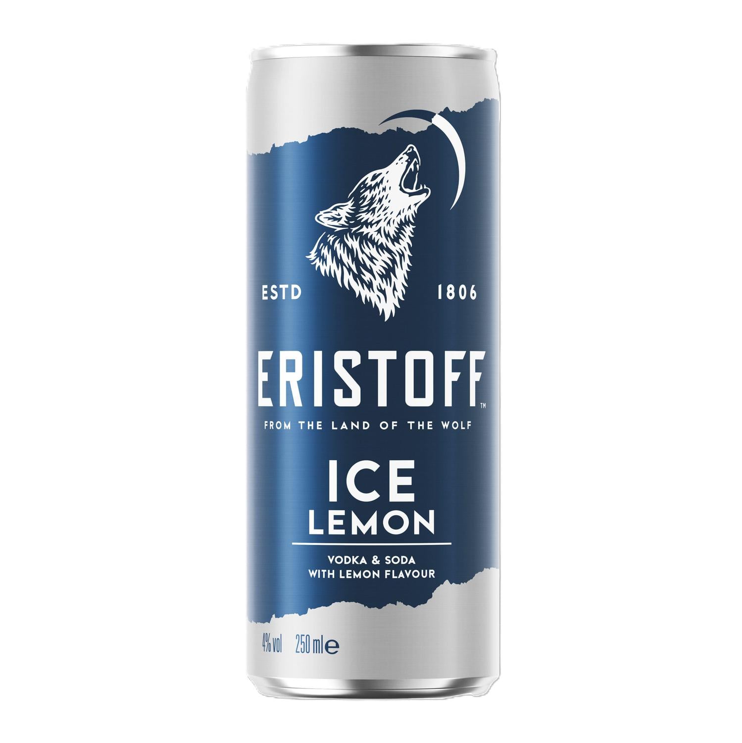 Vodka & Soda Eristoff ice limón lata 25 cl.