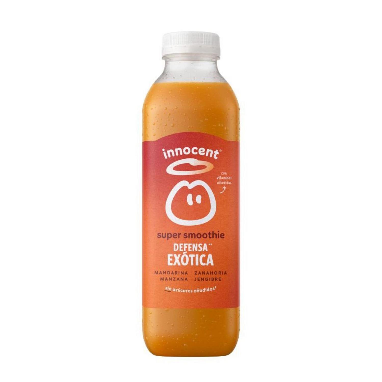 Smoothie defensa exótica, mandarina, zanahoria, manzana y jengibre Innocent 750 ml.