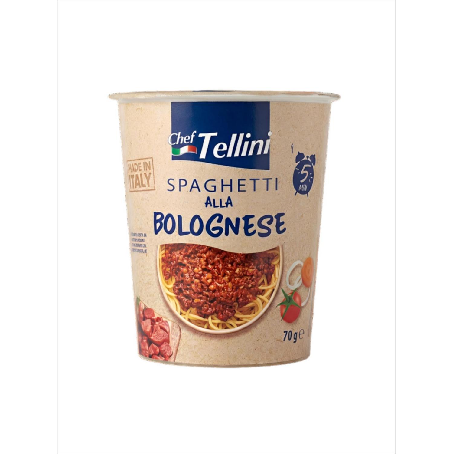 Spaguetti a la boloñesa Chef Tellini 70 g.