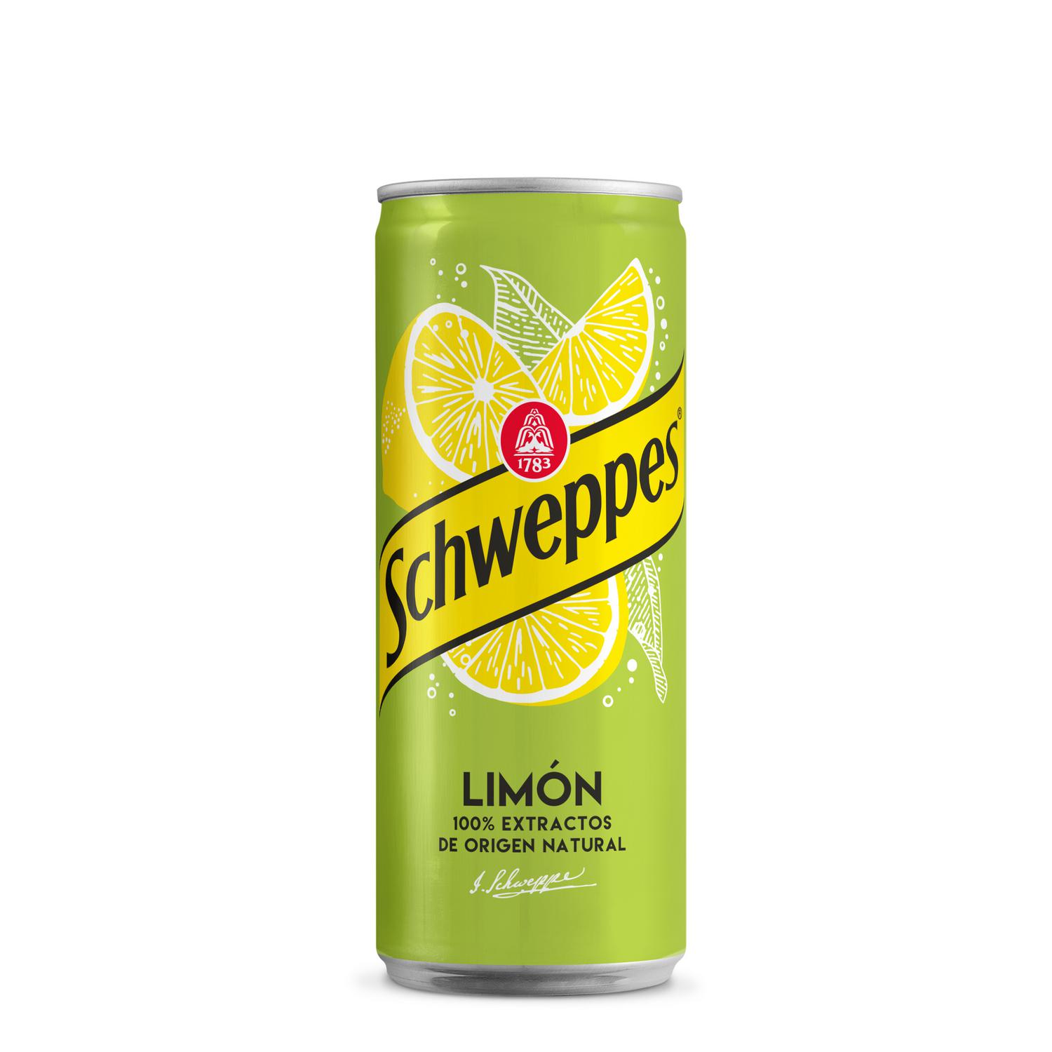 Schweppes de limón lata 33 cl