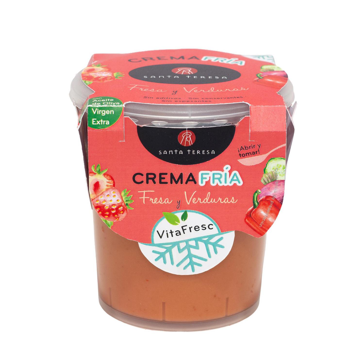 Crema fría de fresa y verduras Santa Teresa sin gluten 400 g.