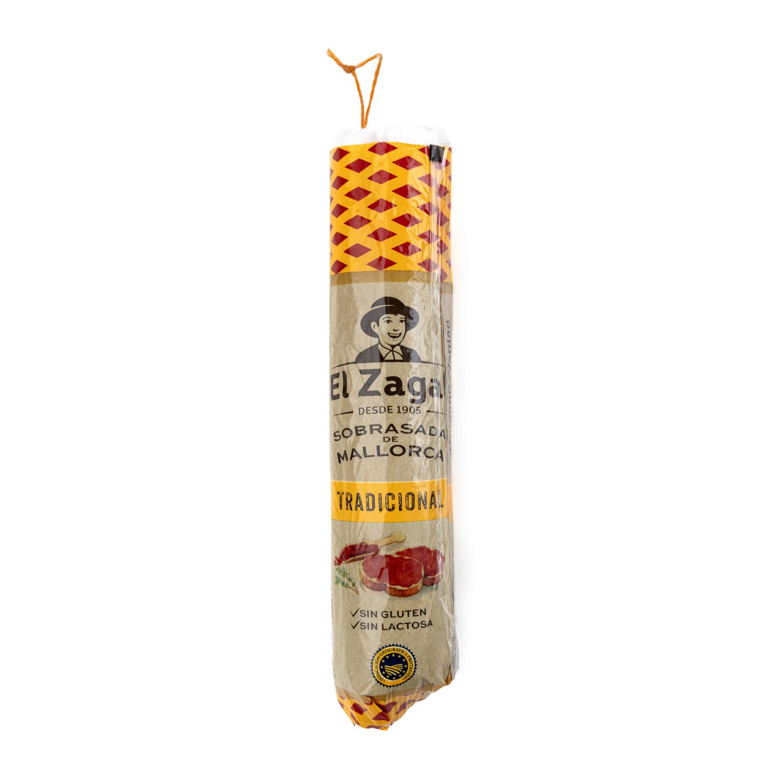 Sobrasada tradicional IGP de Mallorca El Zargal sin gluten y sin lactosa 250 g.