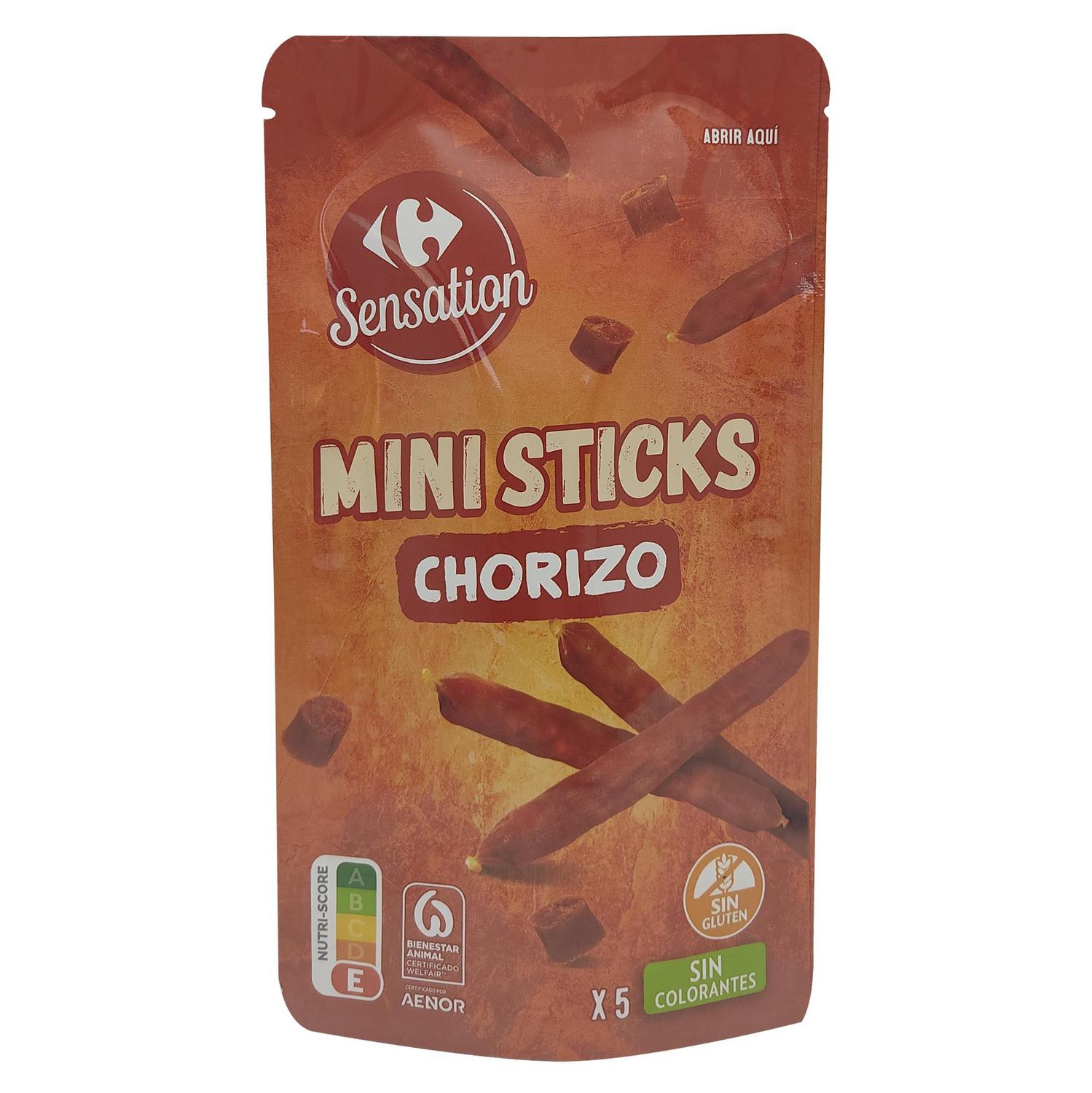 Mini sticks de chorizo Carrefour Sensation sin gluten 50 g