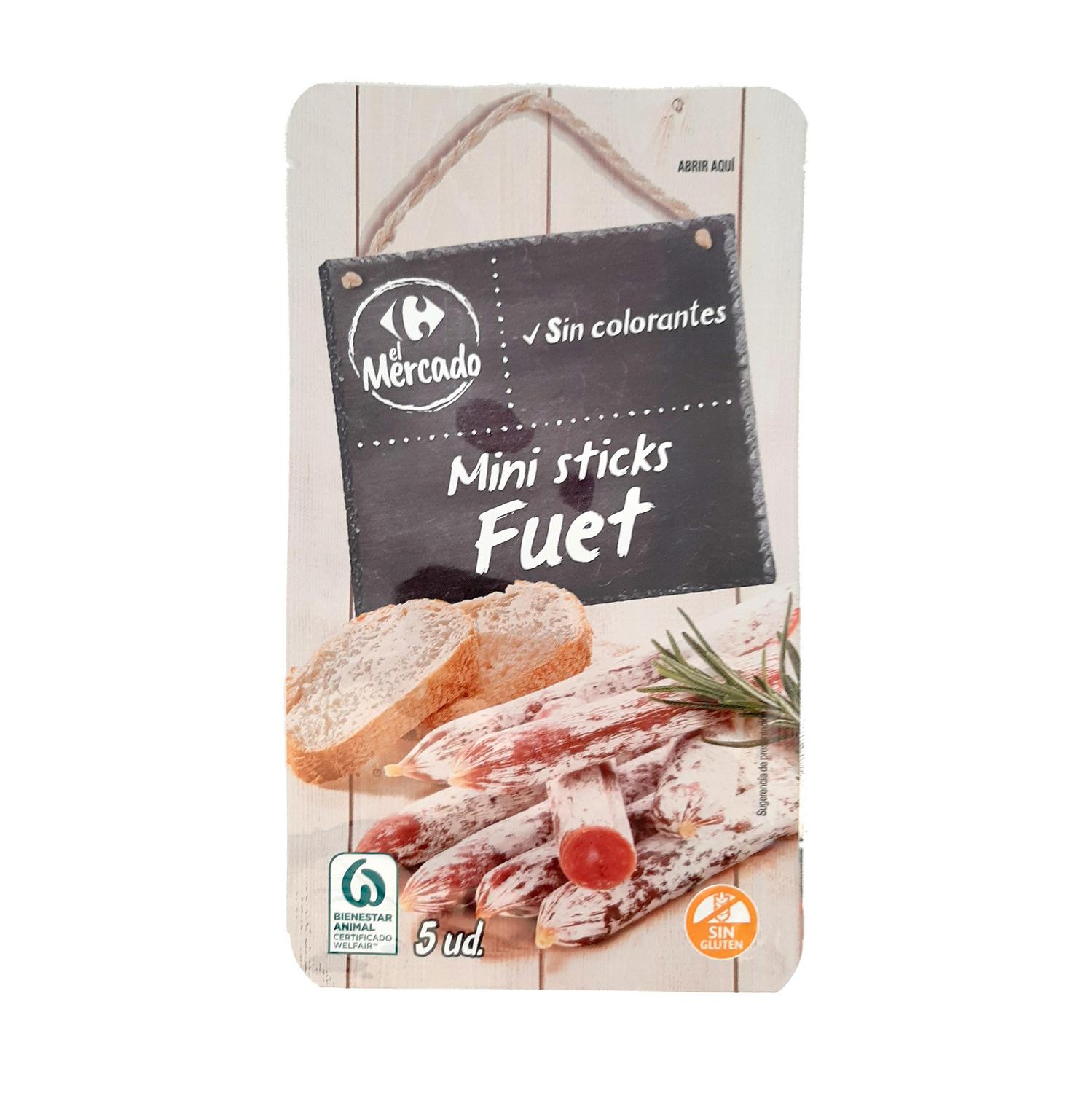 Mini fuet Carrefour El Mercado sin gluten 50 g