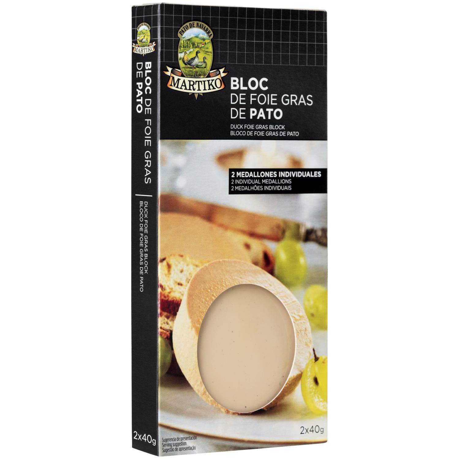 Foie gras de pato Martiko pack de 2 unidades de 40 g