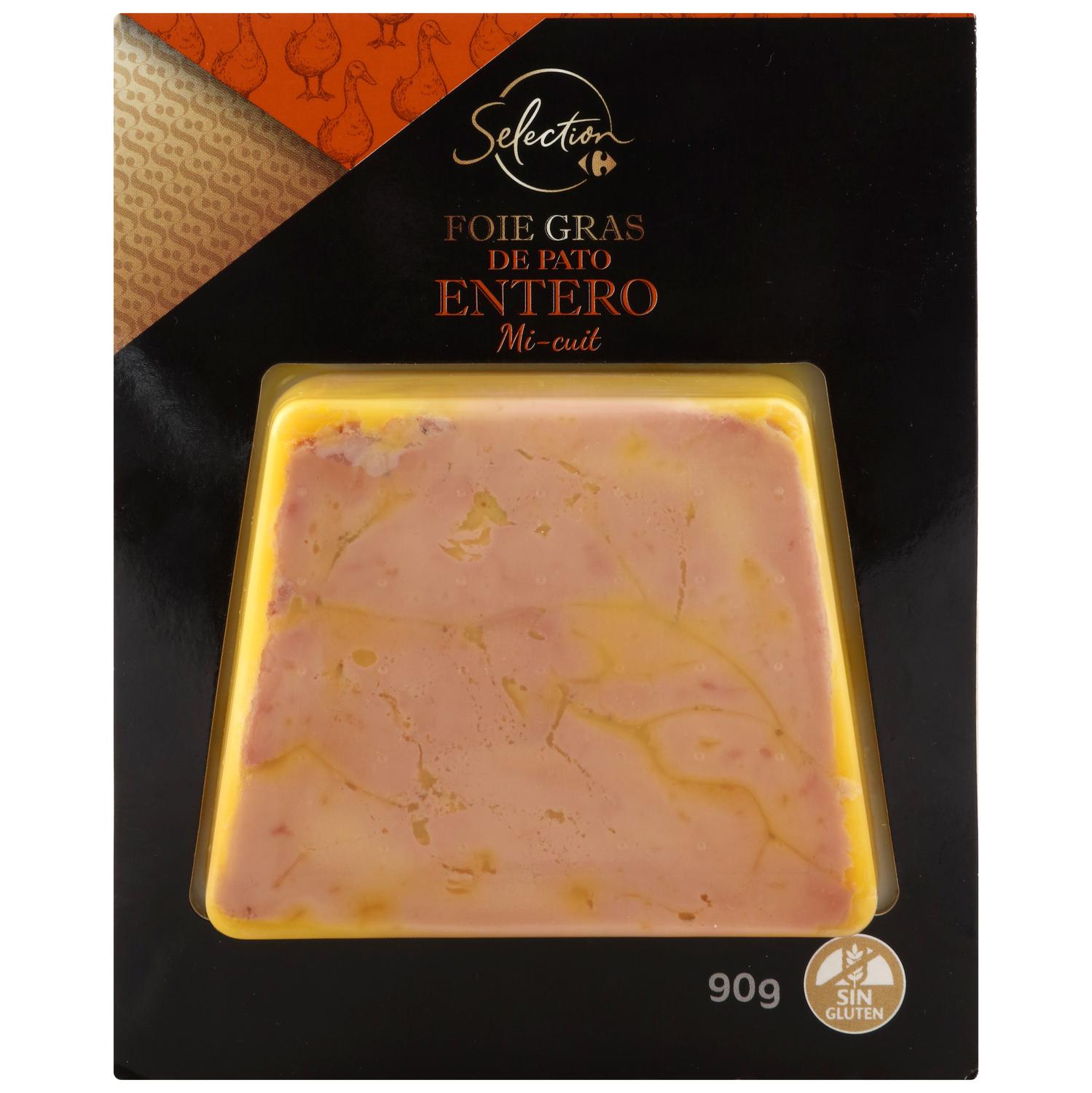 Foie gras de pato entero mi-cuit Carrefour Selección sin gluten 90 g
