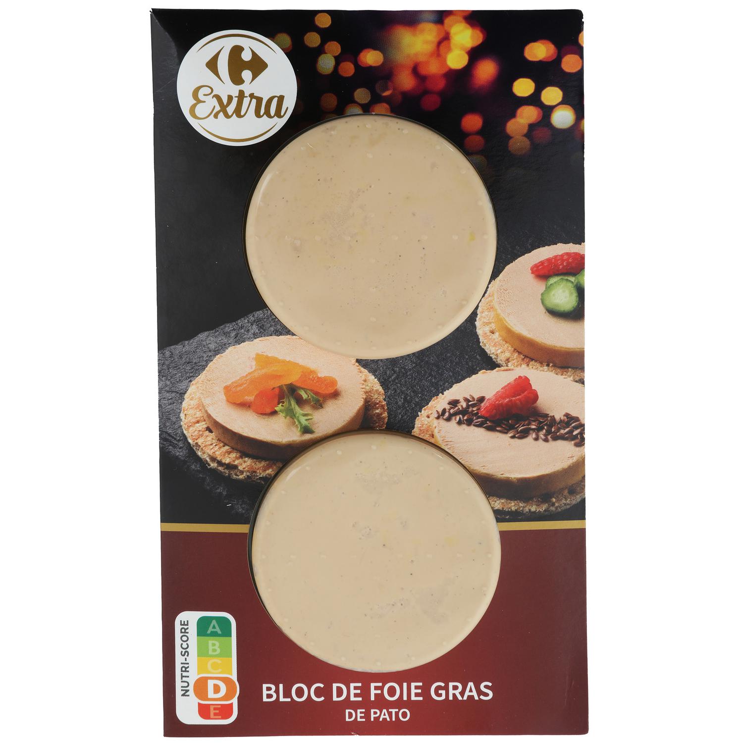 Foie gras de pato en medallones Carrefour Extra pack de 2 unidades de 40 g