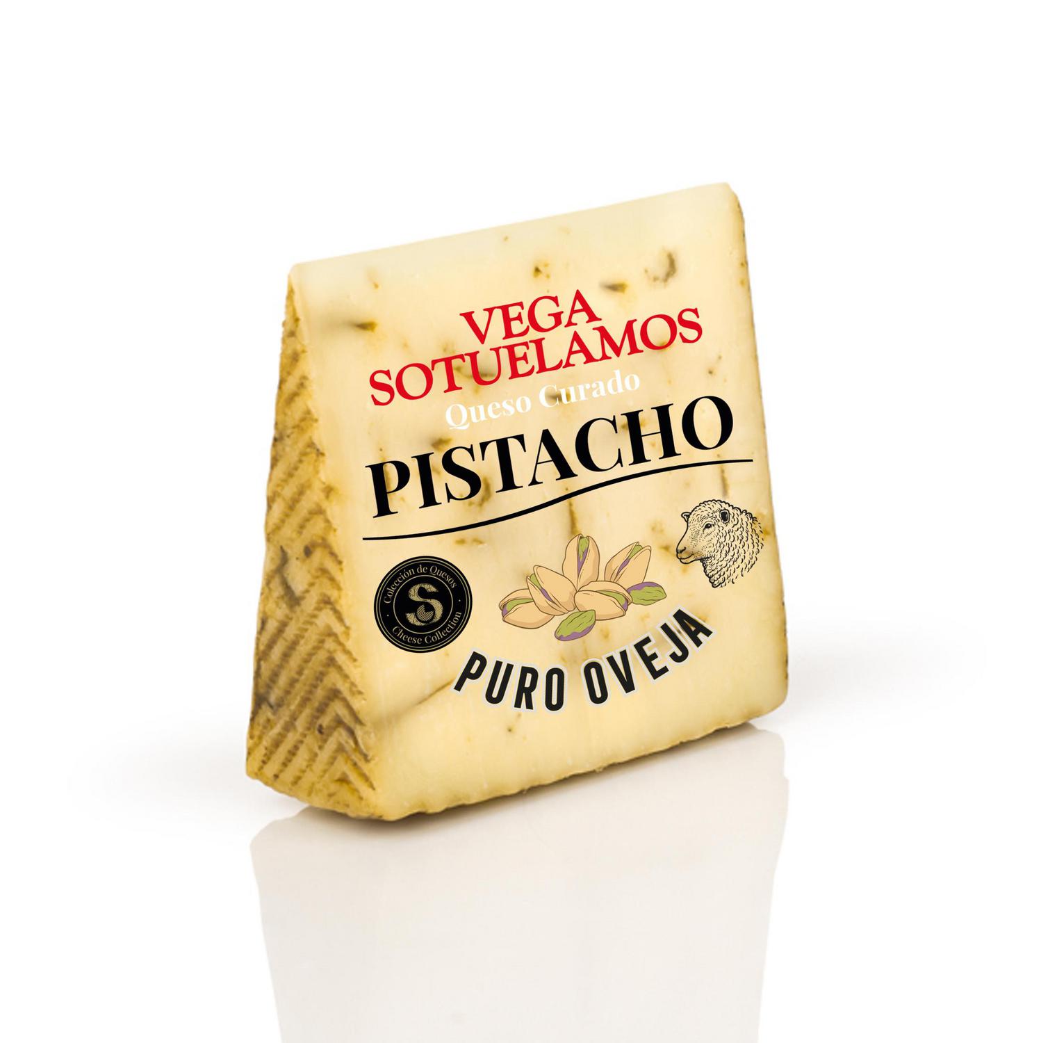 Queso curado puro de oveja con pistacho Vega Sotuélamos 200 g