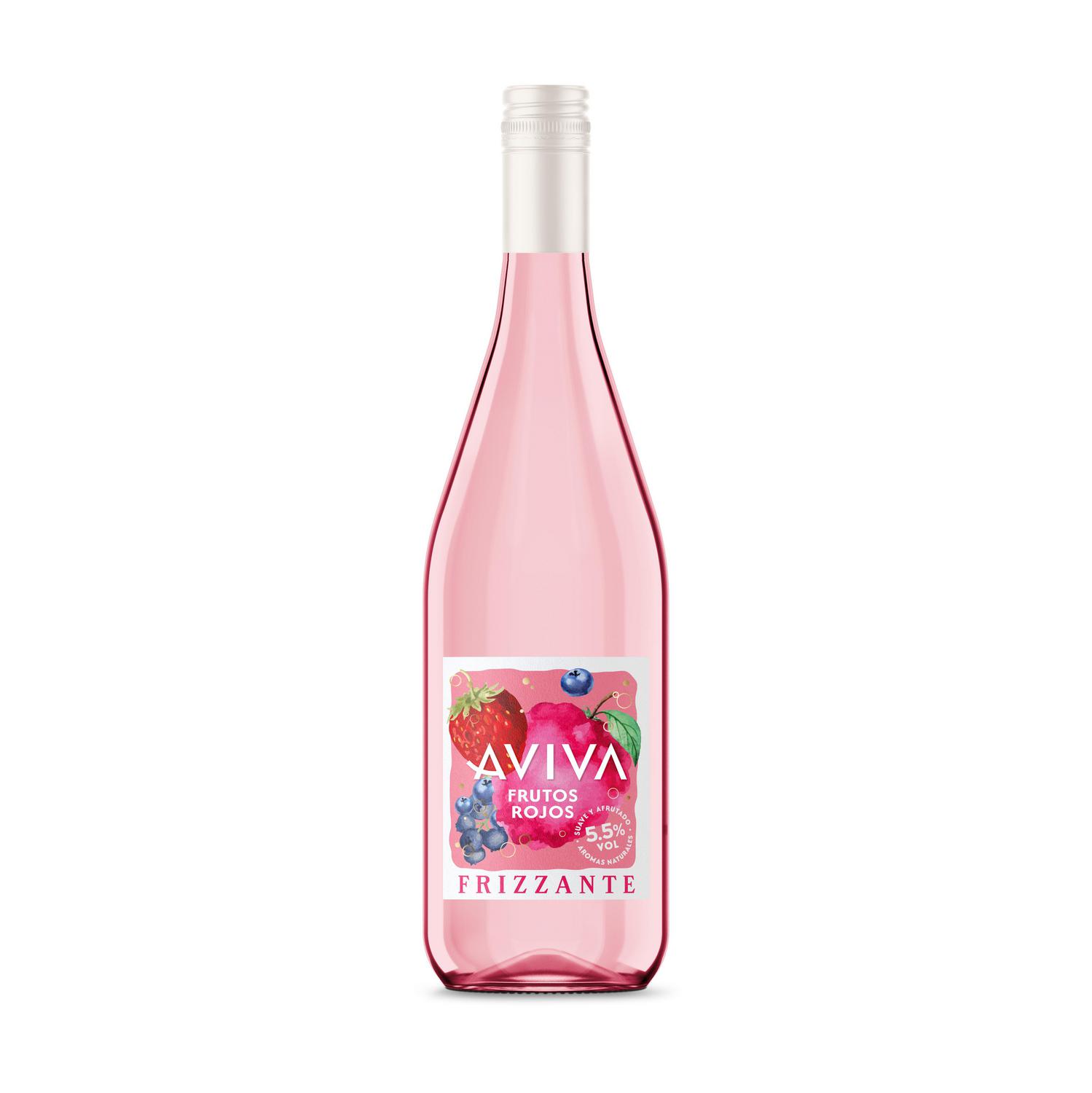 Vino frizzante frutos rojos Aviva 75 cl.