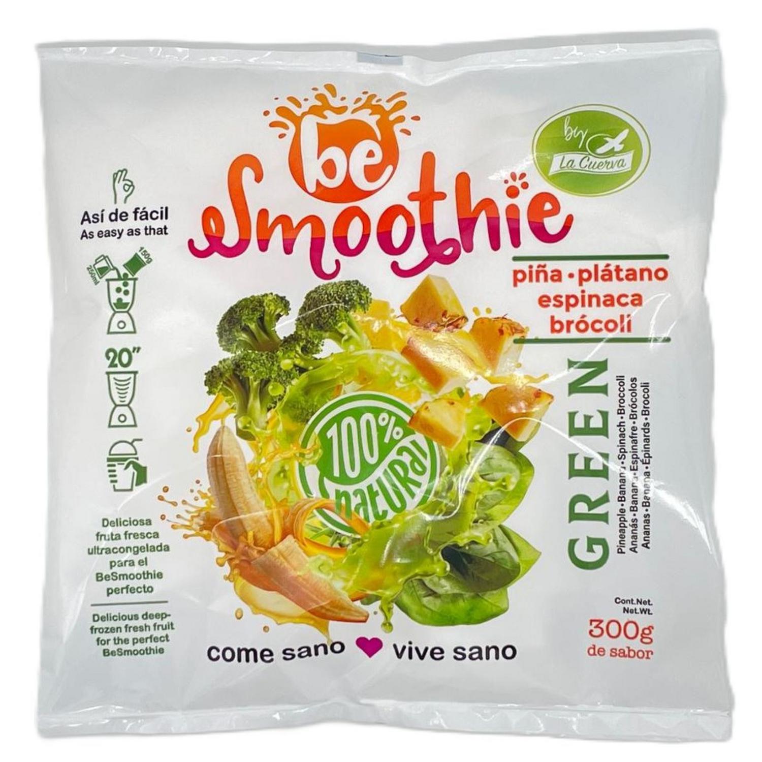 Brócoli, espinacas, plátano y piña BeSmoothie La Cuerva 300 g