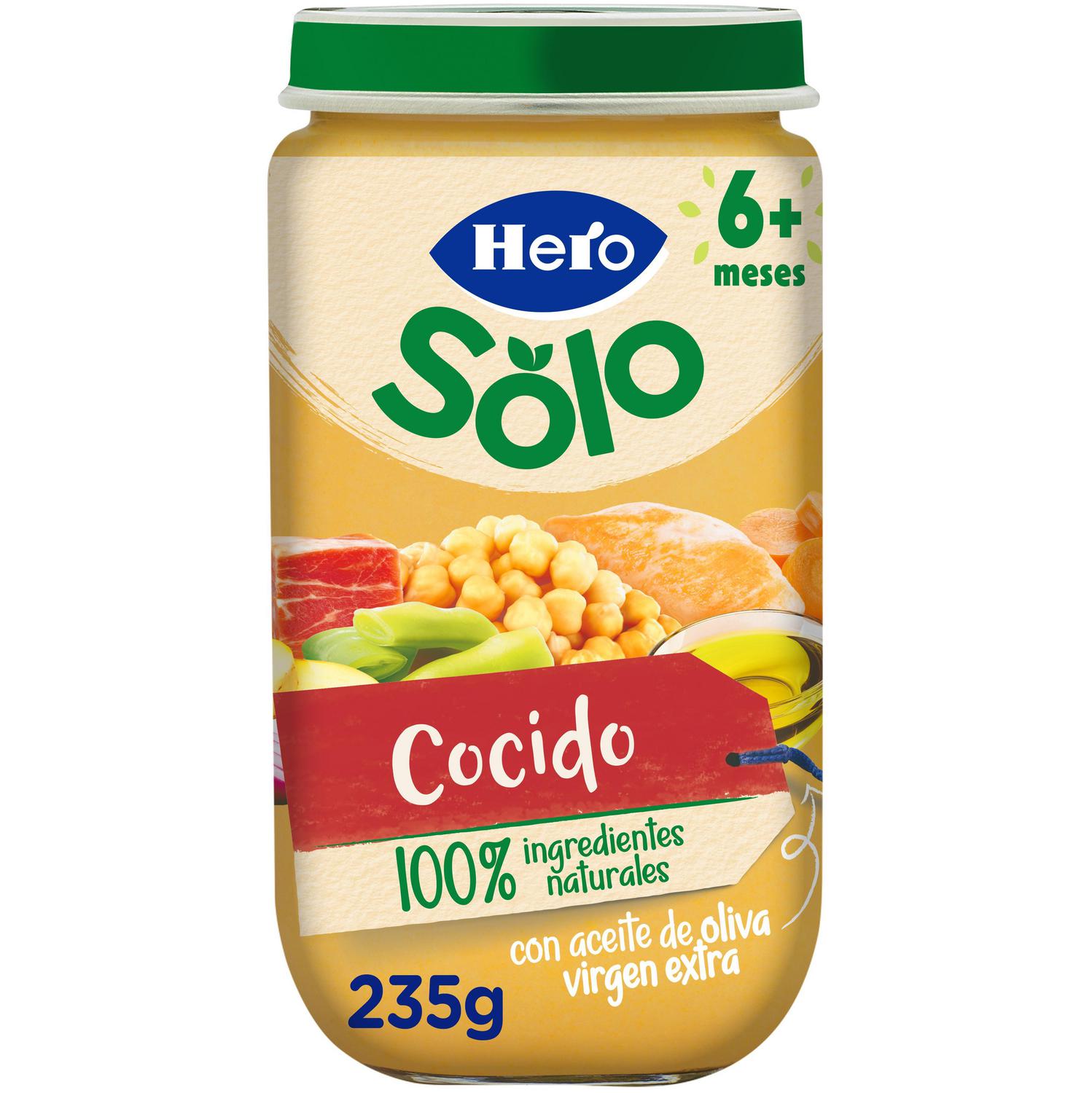 Tarrito de cocido desde 6 meses Hero Solo sin gluten 235 g.